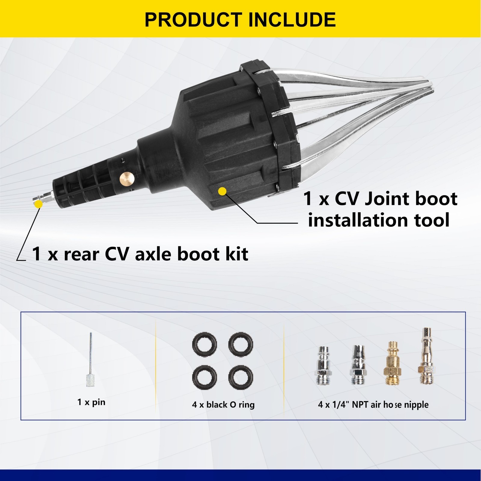 Universal Pneumatic CV Joint Boot Spreader Tool | Air-Powered Expander for Easy