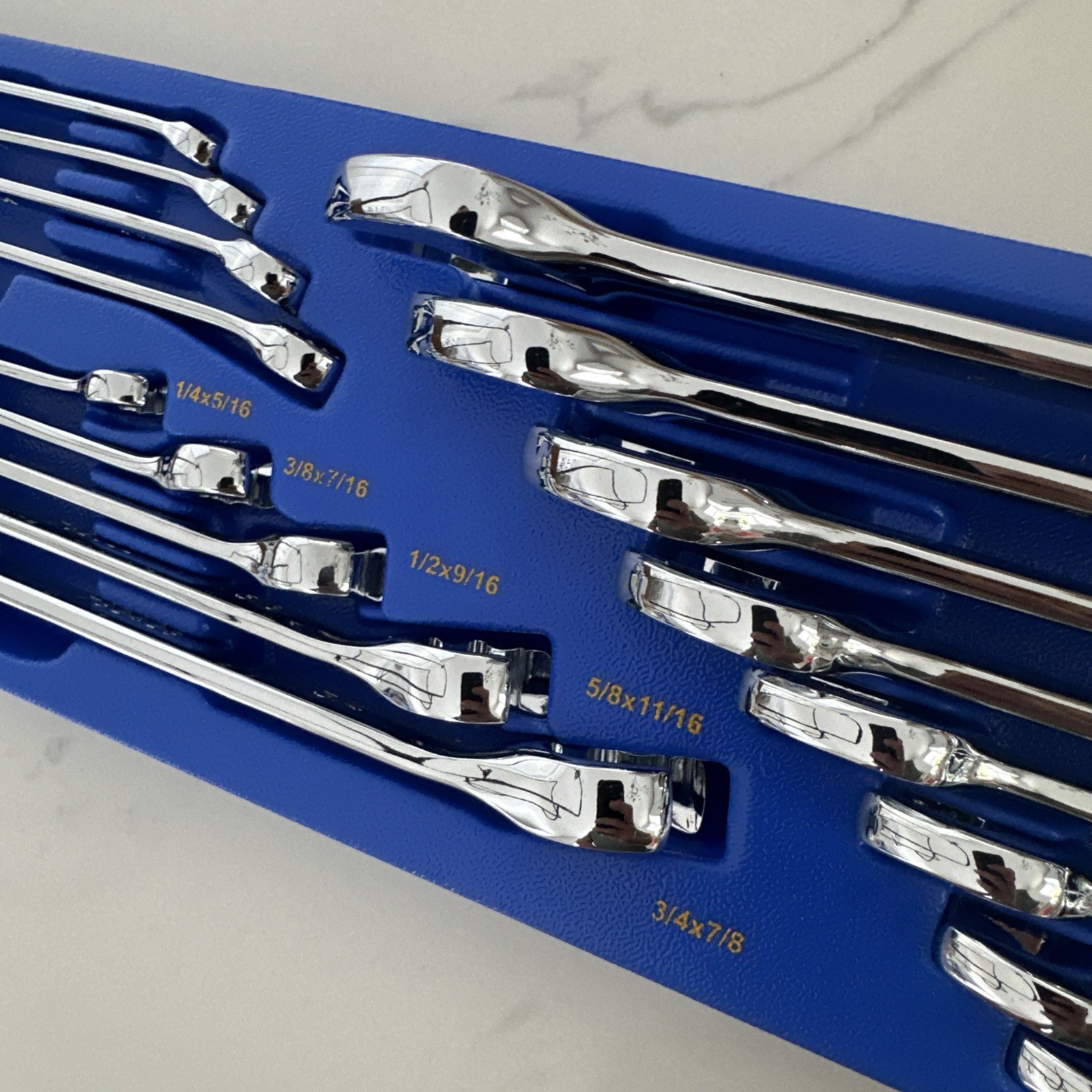 Genius Tools 17 Piece SAE Combination Wrench Set Chrome – TS-7517 New