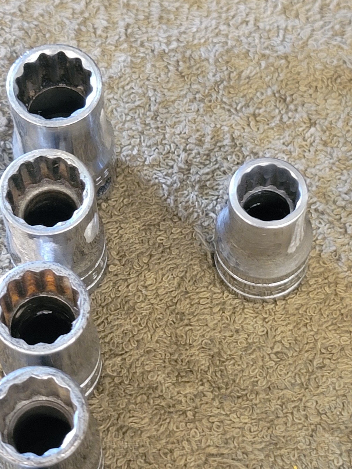 7 Snap-on SW181 SDH TW241 Socket Set Sae 3/4 9/16 7/16 12 Point 1/2″ Drive