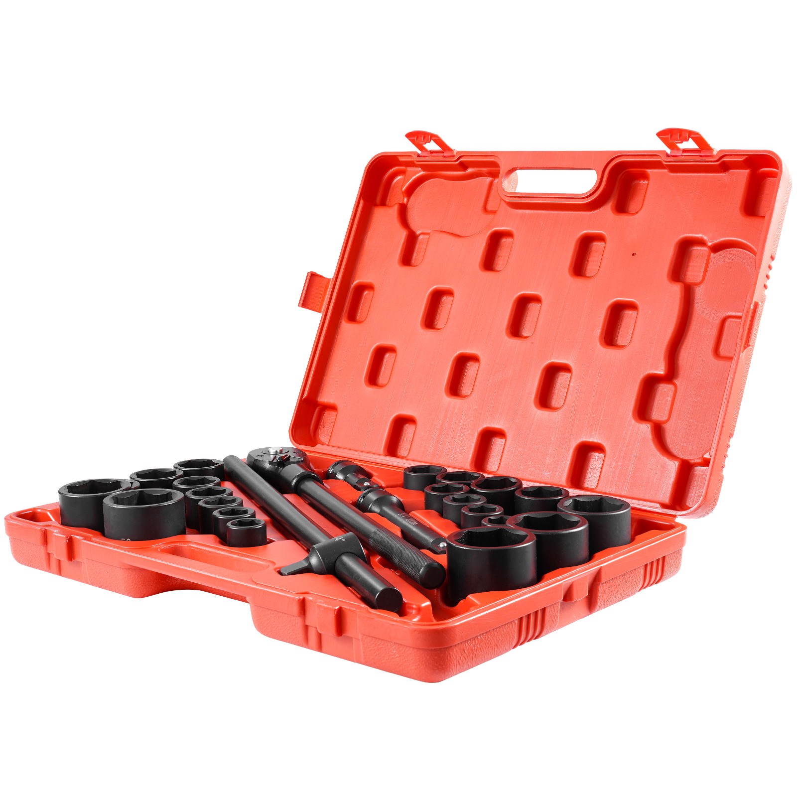 Uimoso 27-Piece 3/4-Inch Drive Socket Set SAE 7/8-2 Inch & Metric 22-50 mm