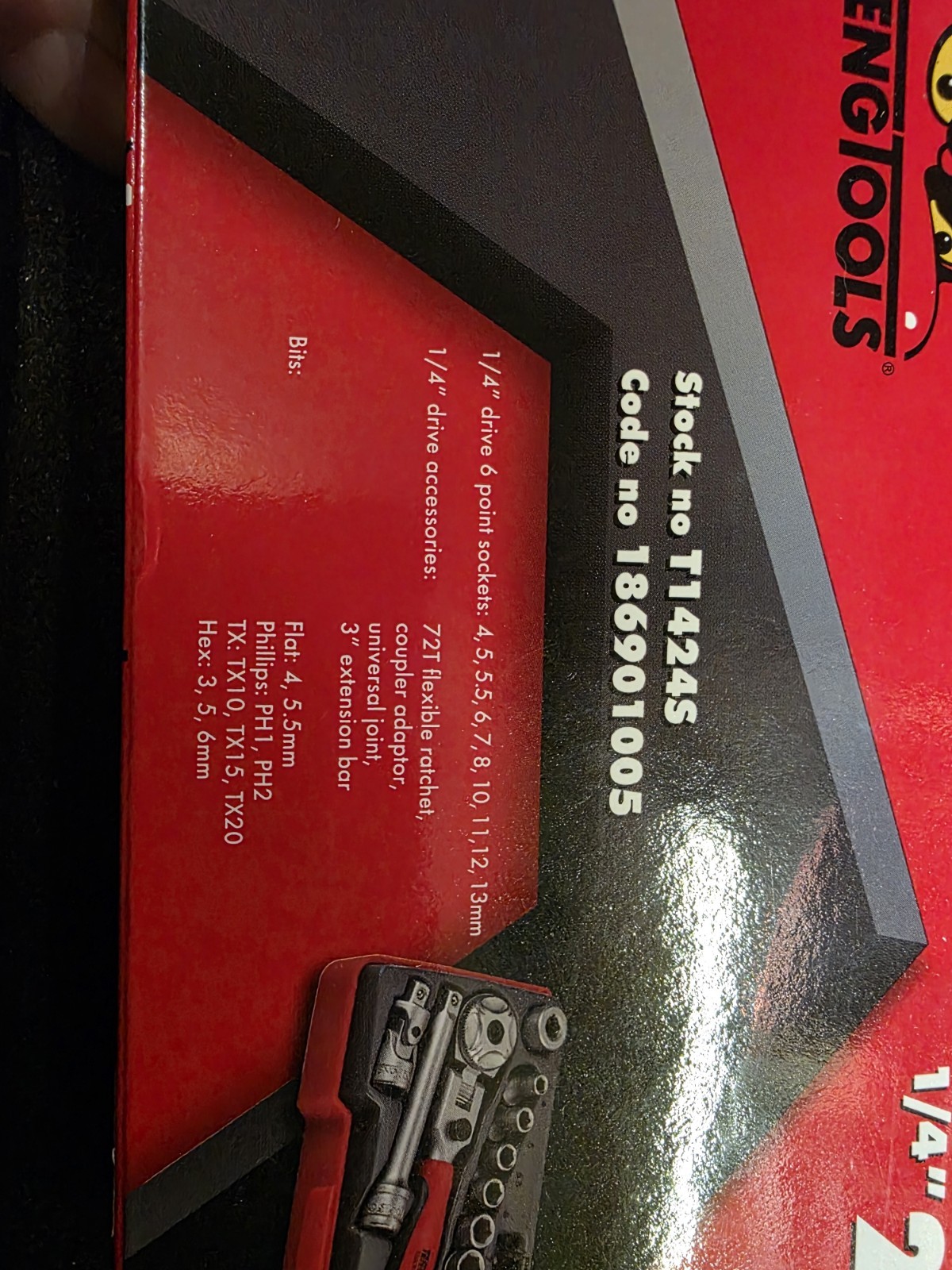 Teng Tools 1/4dr Metric Socket Set Locking Flex Head Ratchet Socket/bit Set