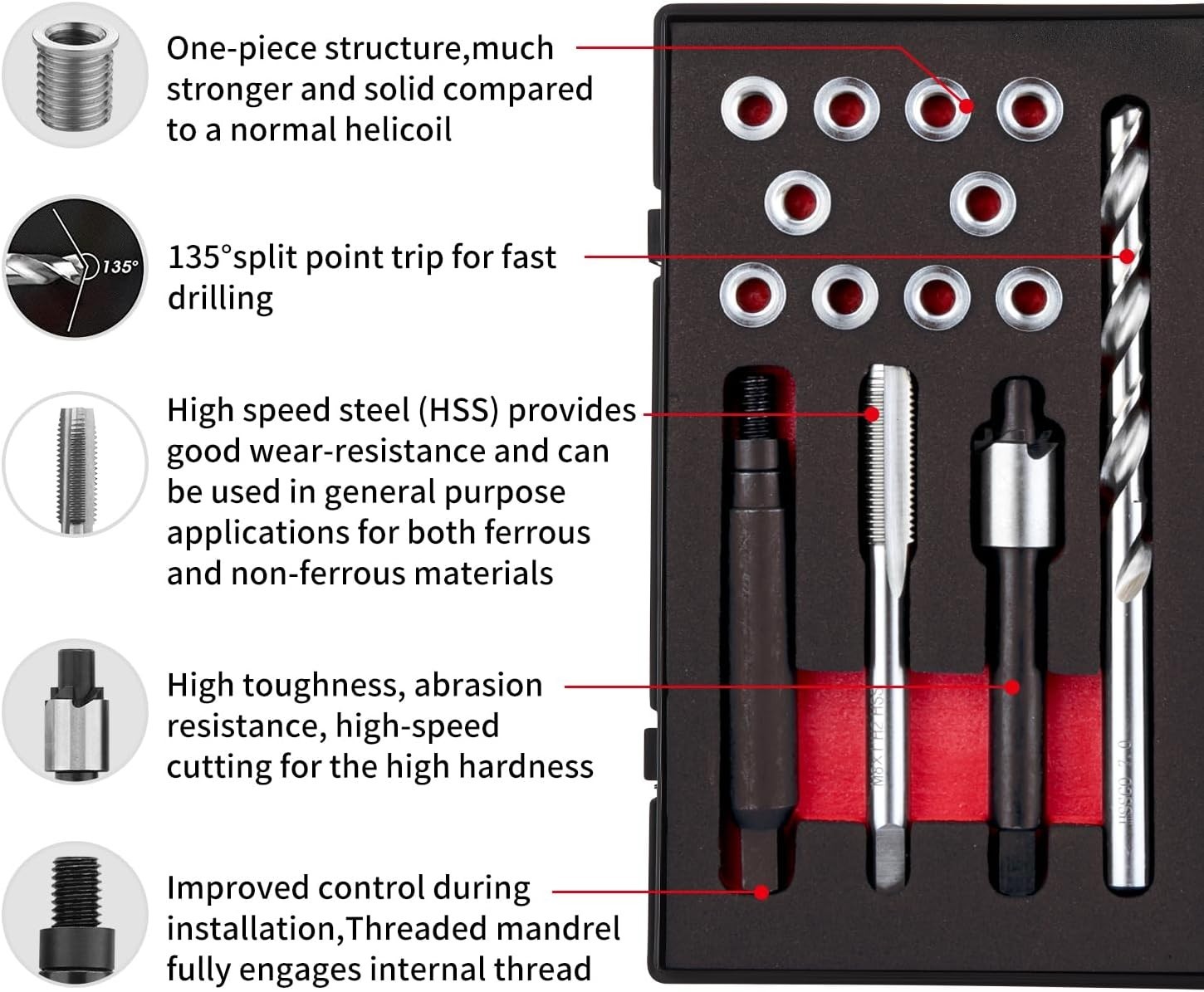 Stainless Steel Insert Kit with Installation Driver