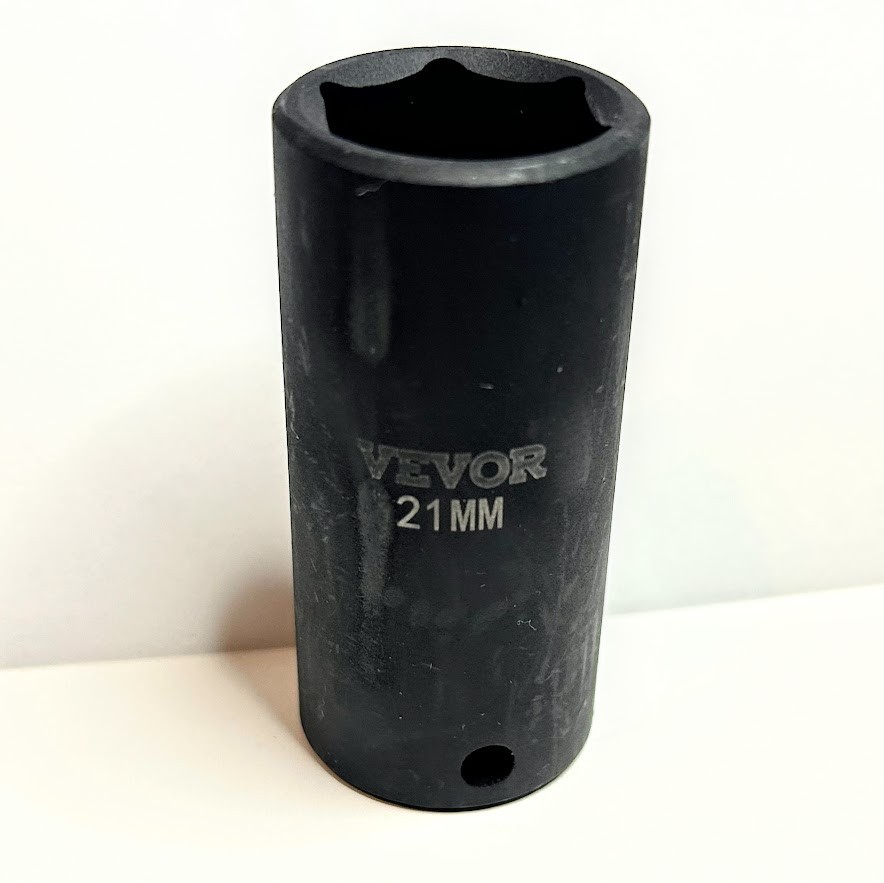 Vevor 21 mm x 3/8″ Dr Deep Impact Socket 6 Point Free USA Shipping