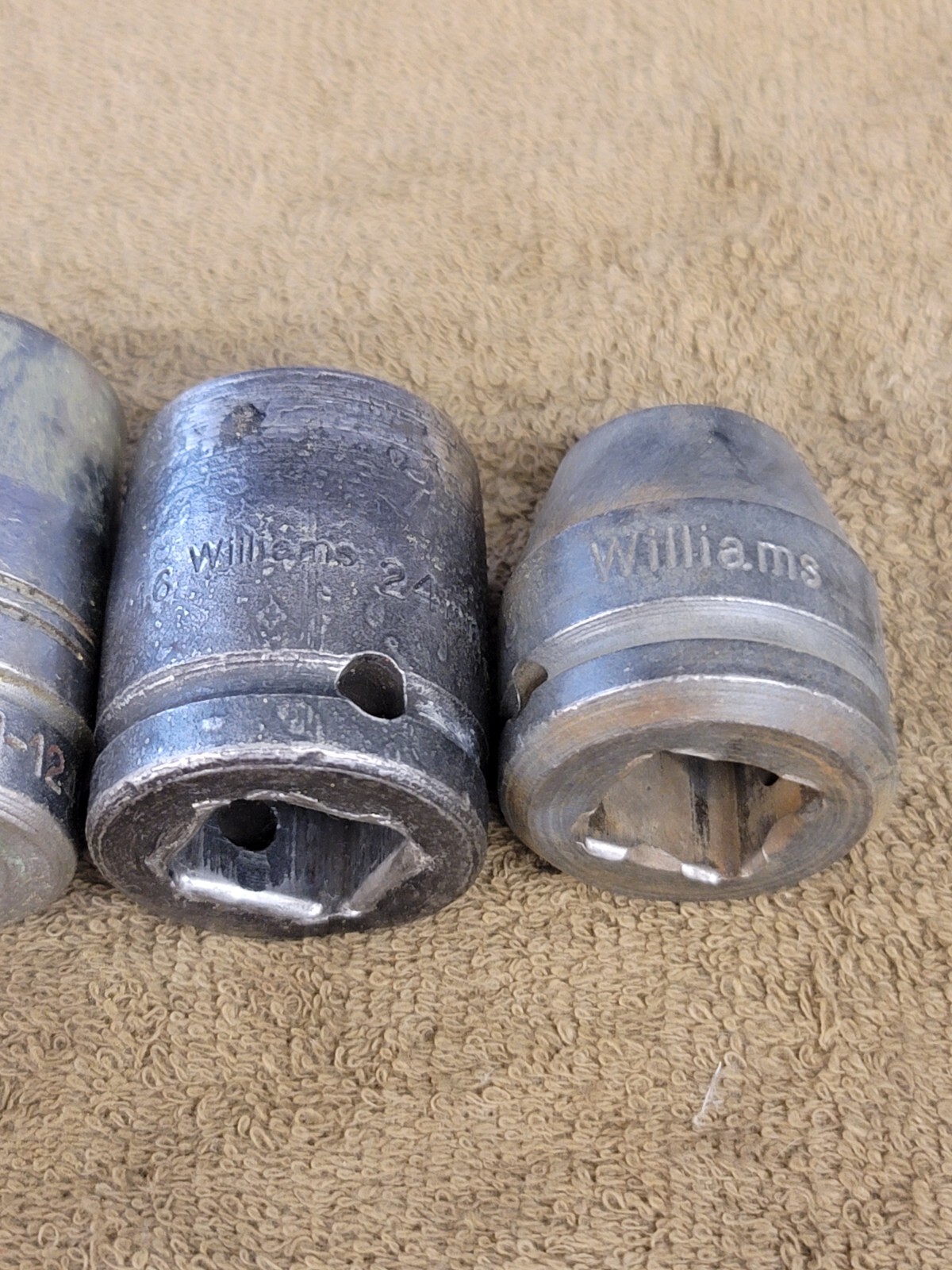 4 Williams Sockets H-1248 3/4″ Drive Sae 1-1/2 1-1/4 15/16 5/8 Set USA