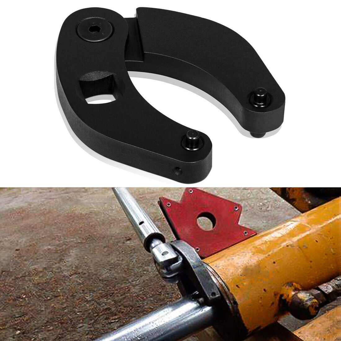 1266 Adjustable Gland Nut Wrench Spanner Fit 2″ – 6″ Pin for Hydraulic Cylinders