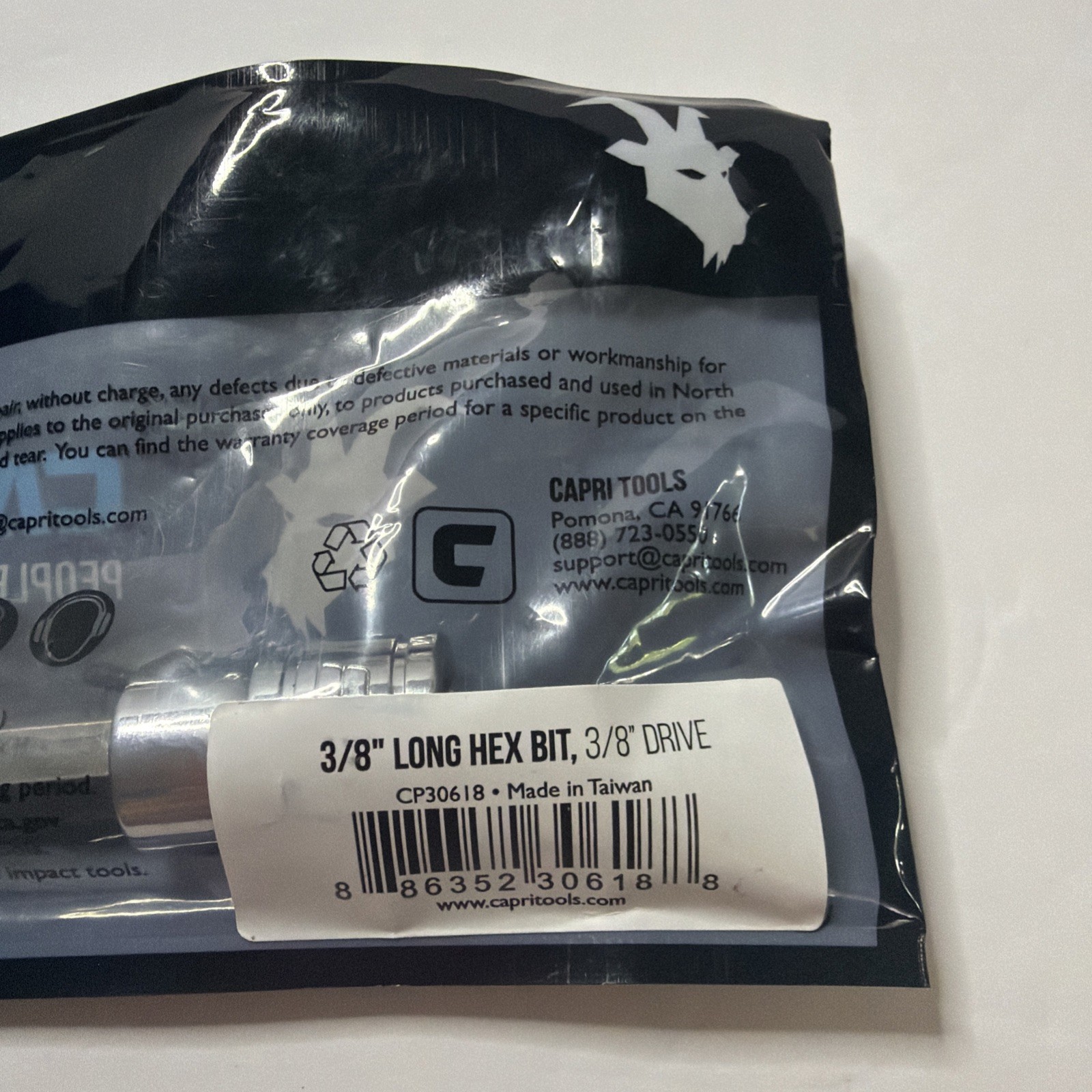 capri tools 3/8 -in drive 3/8 -in hex bit standard (sae) driver socket