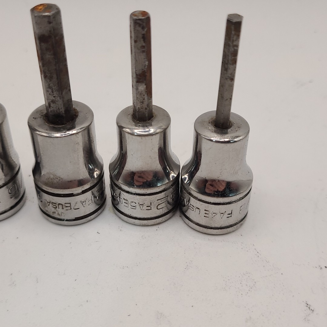 Snap-On 5pc Hex Socket Set 3/8″ Drive Fa4e Fa5e Fa7e Fa10e Fa12e SAE Standard