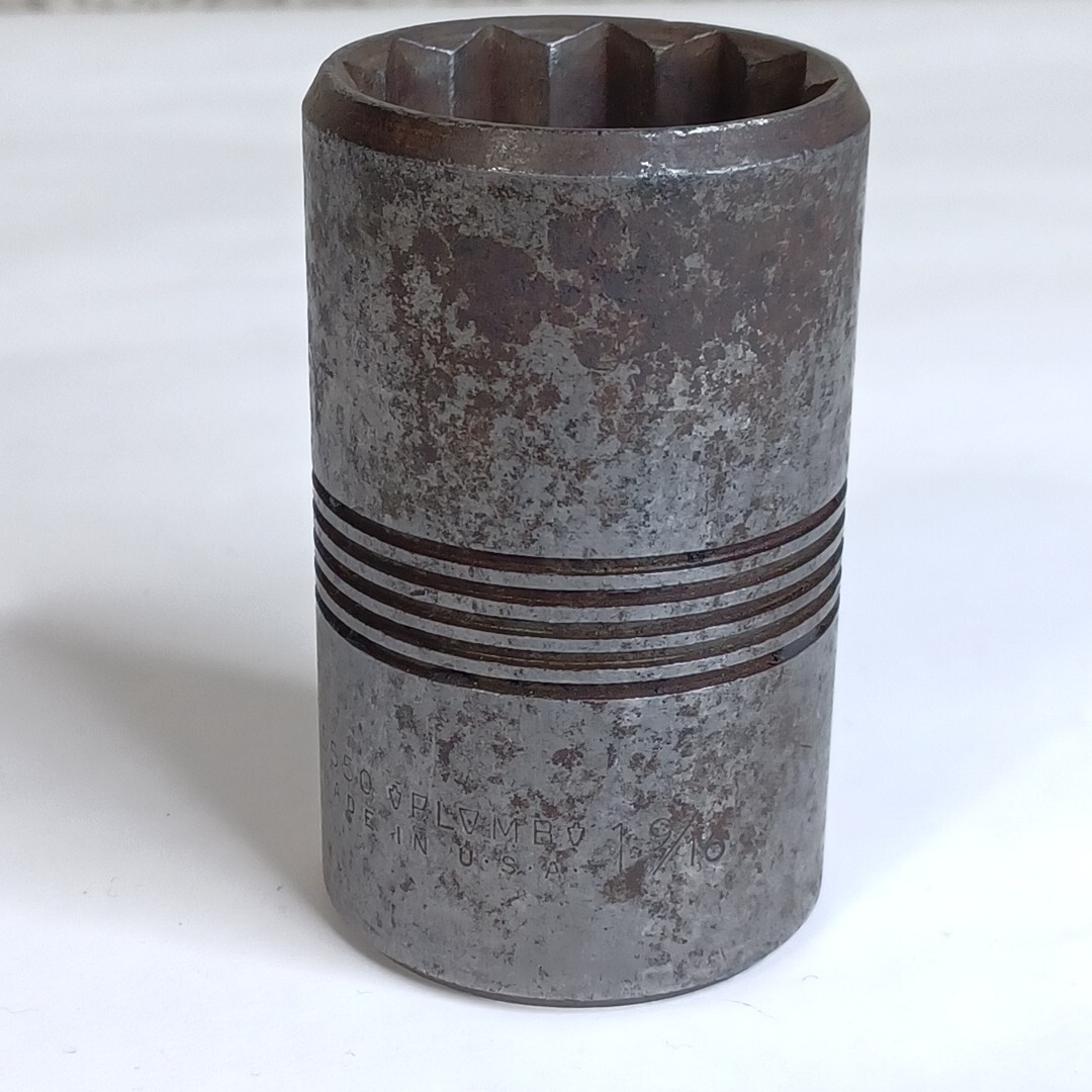 Plomb Tool Co 5550 Heavy Duty Socket 1-9/16 12-Pt USA 3/4″ Drive Vintage War era