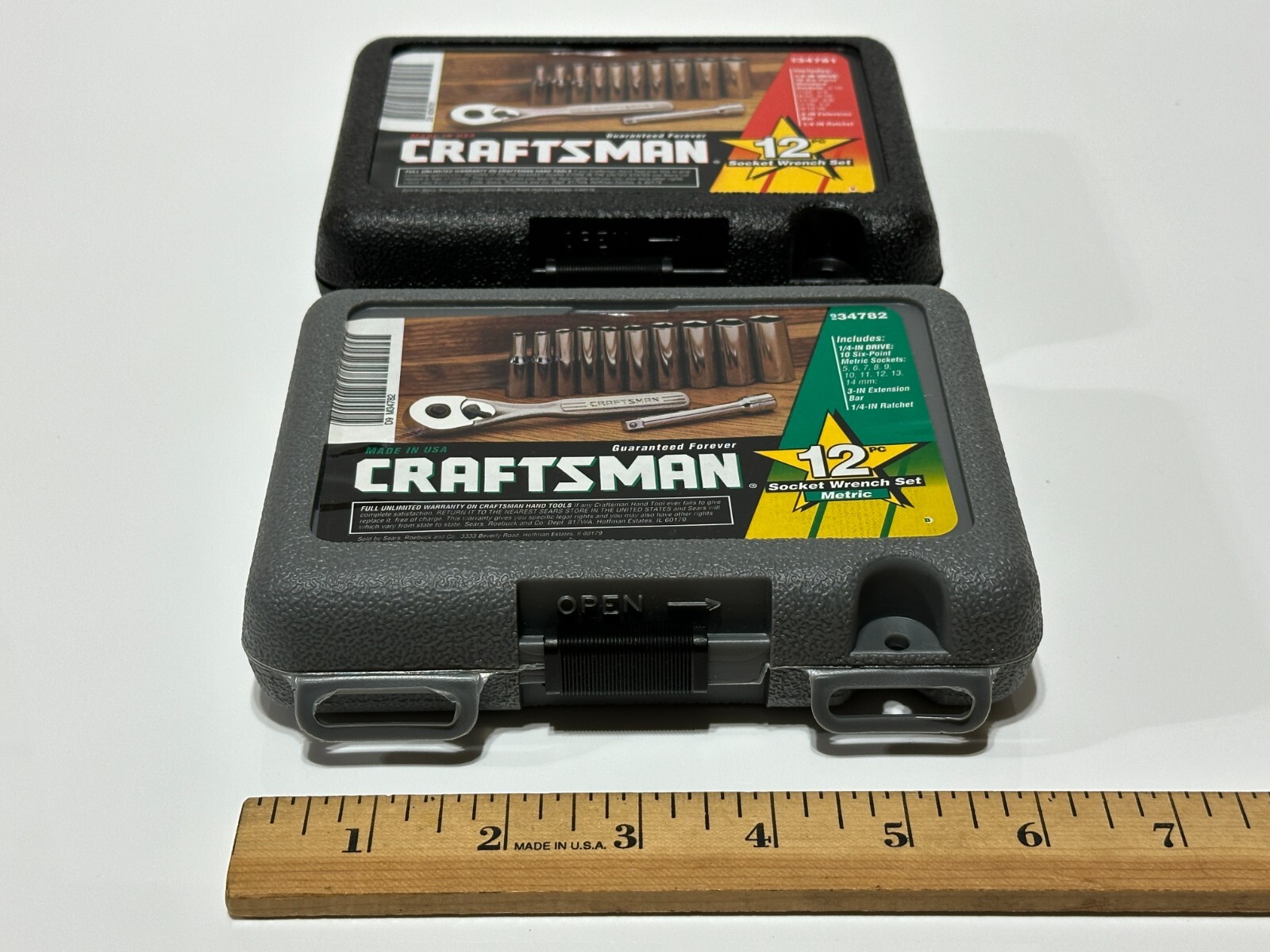 Craftsman Tools USA 34781 34782 NEW 12pc SAE METRIC 1/4’ Dr. Socket Ratchet Sets