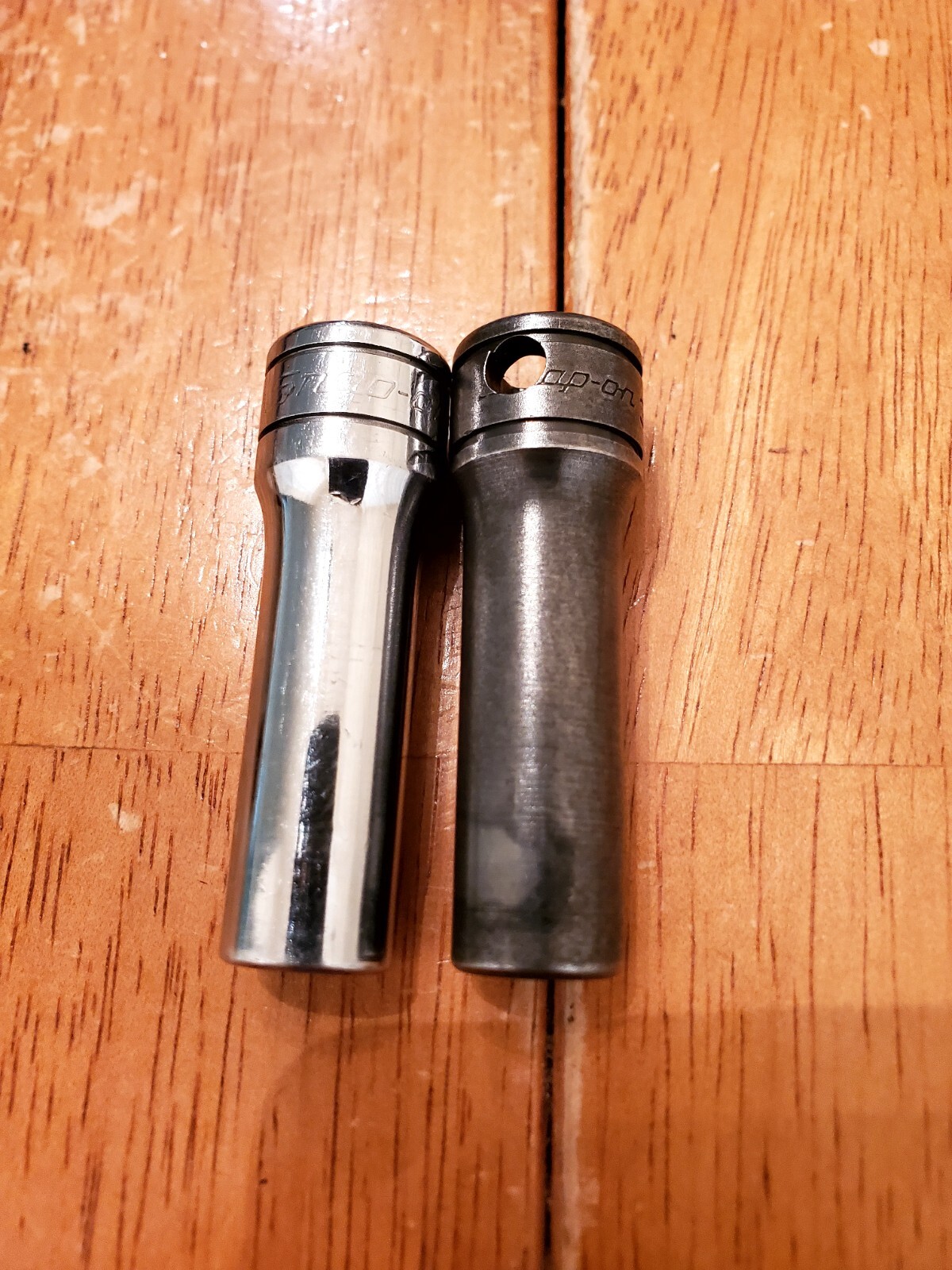 Snap On 3/8″ Drive 3/8 6PT Chrome 12PT Industrial Finish Deep Sockets Lot Of 2