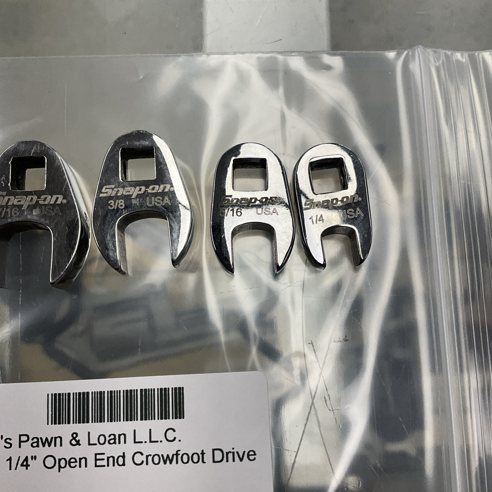 Snap On 6pc SAE 1/4″ Open End Crowfoot Drive 238707