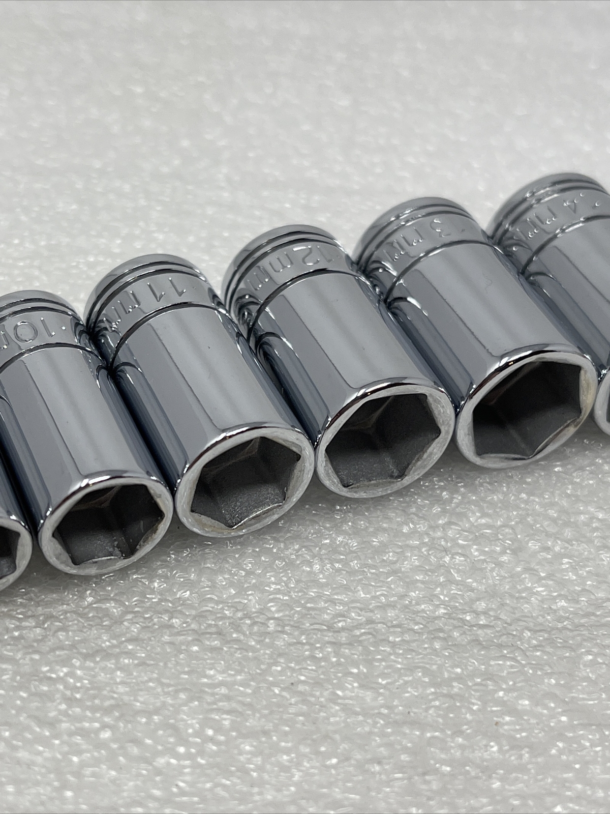 SK Tools 1/4″ Drive, 6 Point, Semi Deep Metric 11 Piece Socket Set, 5mm-15mm New