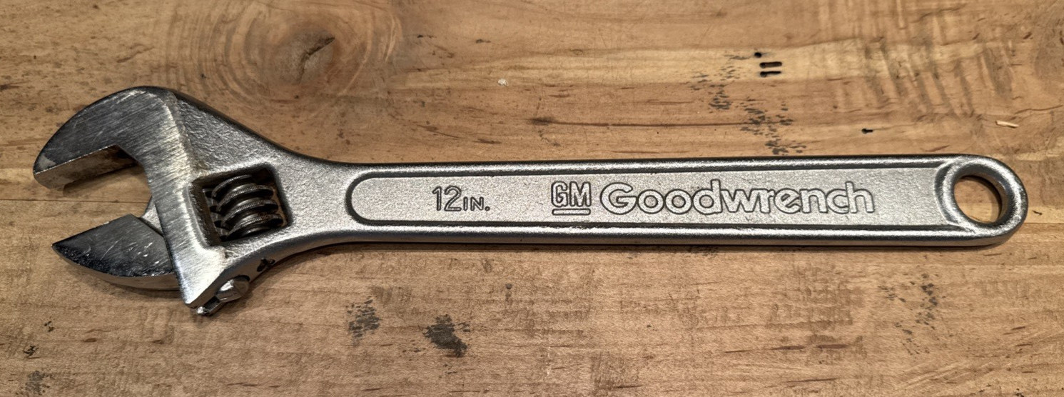 Vintage GM Goodwrench – 300mm 12″ Adjustable Wrench #16612, Very Good Condition!