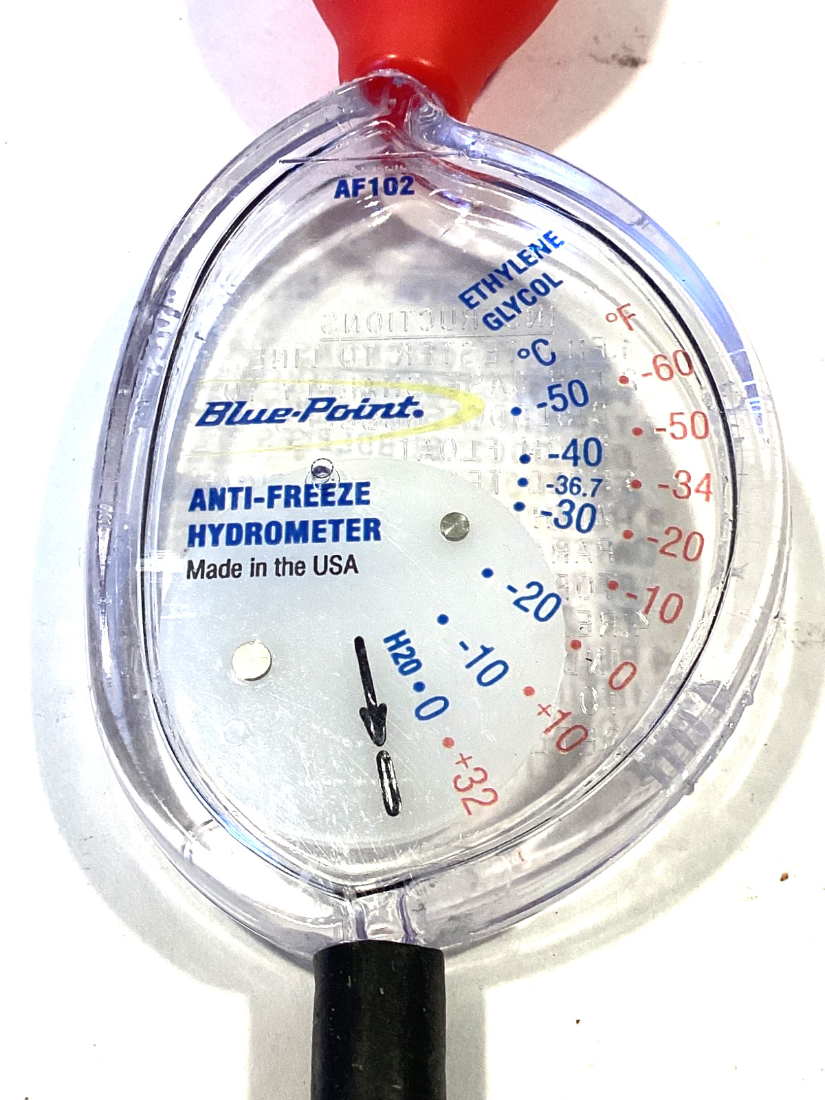 BLUE POINT By SNAP ON NEW AntiFreeze Hydrometer With Storage Pouch EZ Read AF102