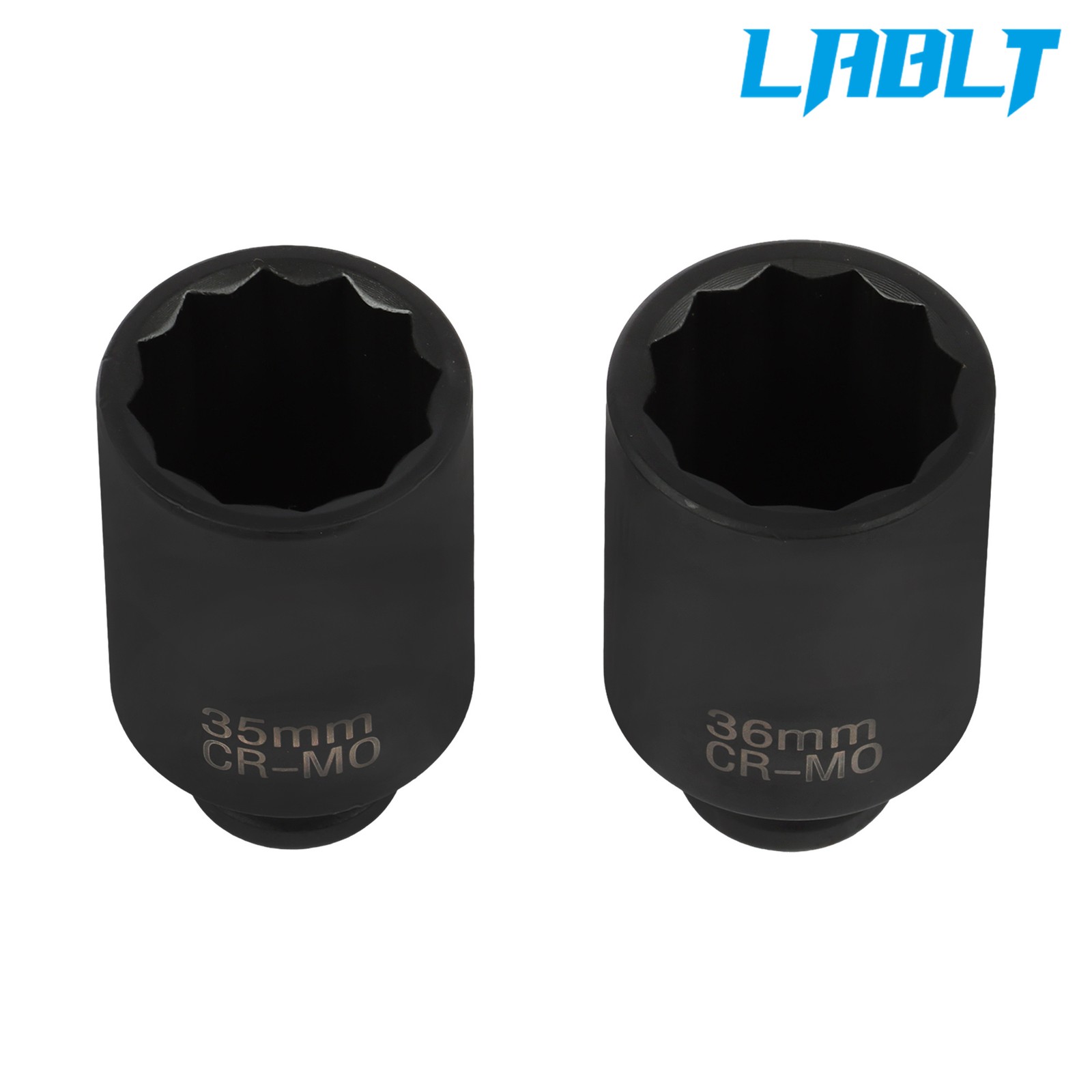 8 pieces 12 Point 1/2» Drive Deep Spindle Axle Nut Impact Socket Set 29mm-39mm