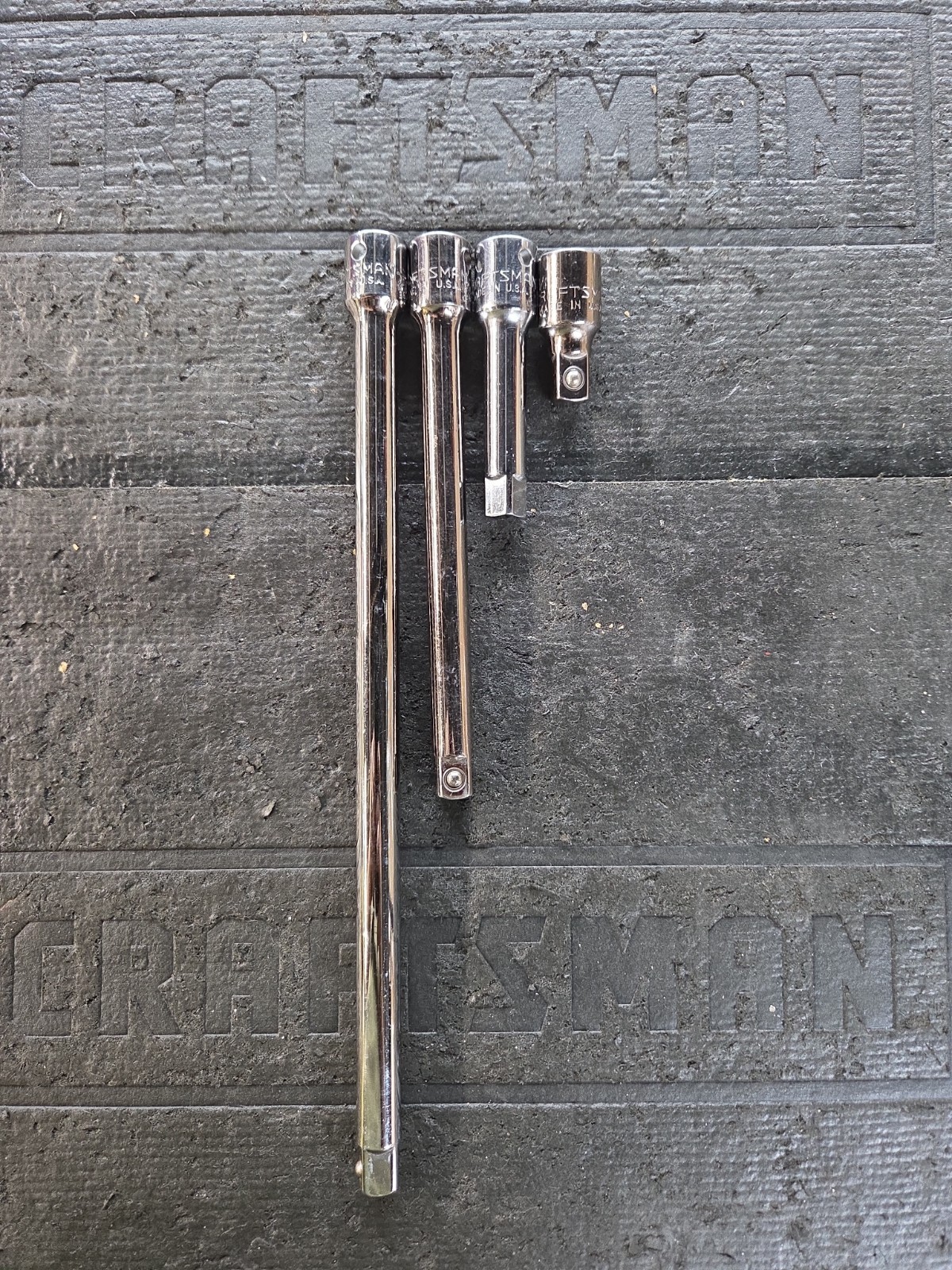 Craftsman 3/8″ Drive Extension Bar 4pc Set H Vintage USA (1 1/2″, 3″, 6″, 10″)