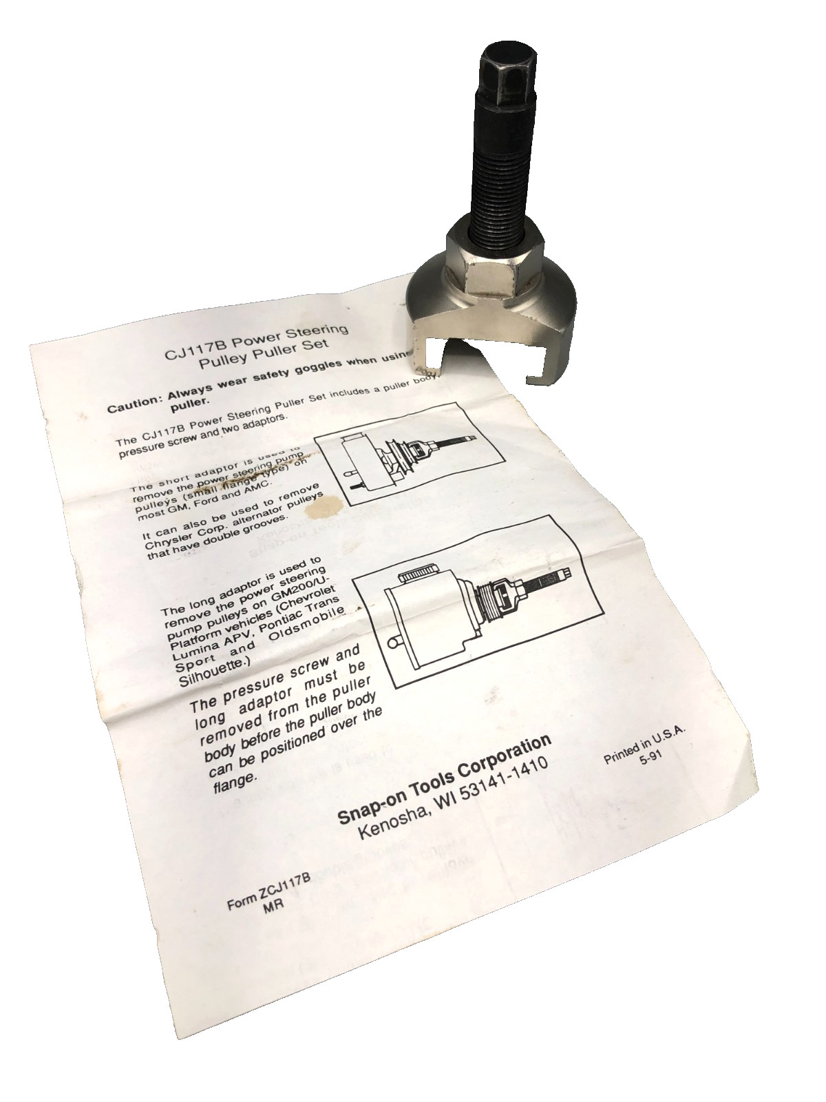 Snap-On CJ124 Power Steering Pulley Puller Tool