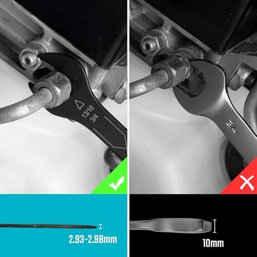 4-in-1 Super-Thin Open End Wrench Set, 3-Piece, 12 Sizes, SAE, Ultra-Slim, Pouch
