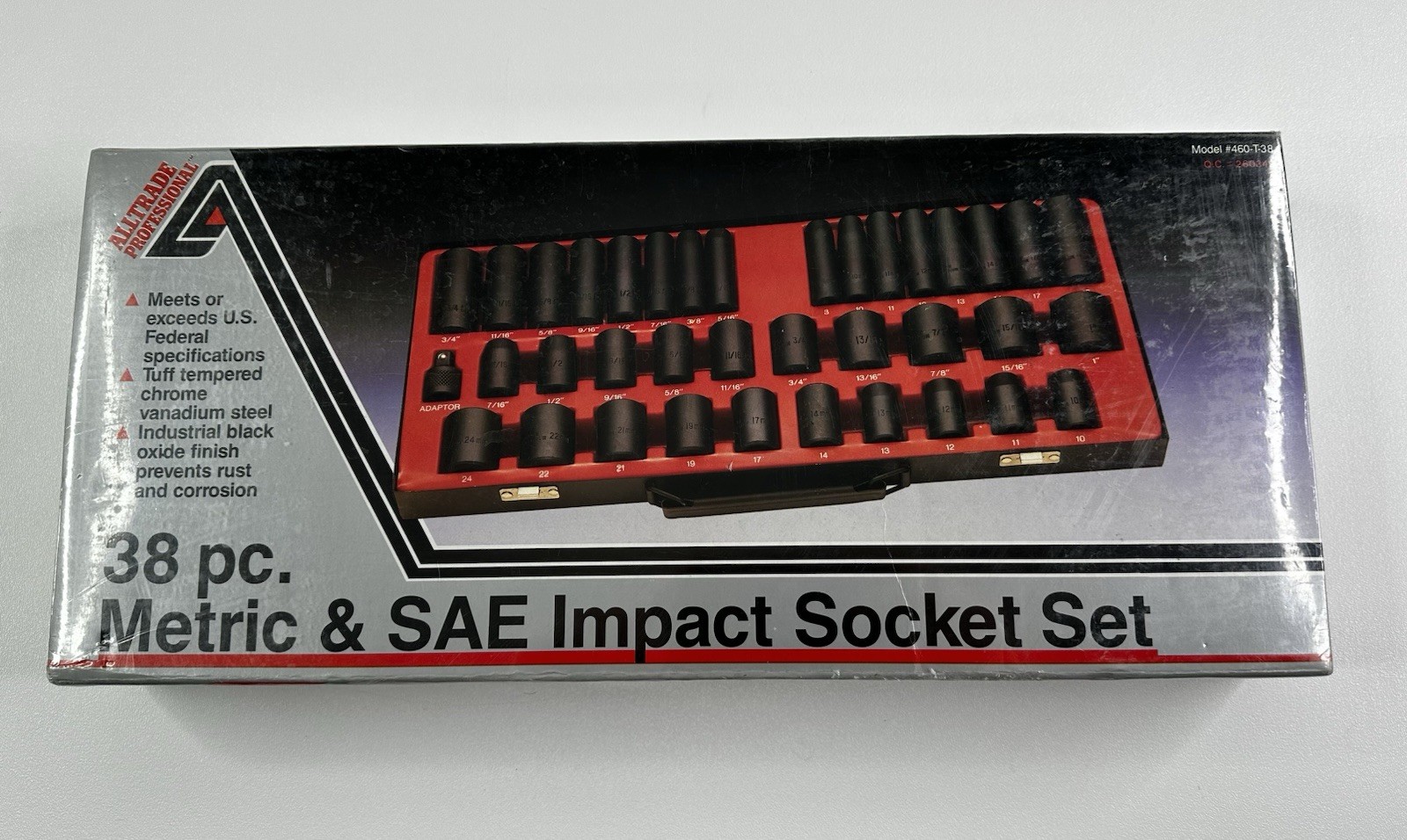 Vintage ALLTRADE Metric & SAE Impact Socket Set – 38pc Sealed (1980s)