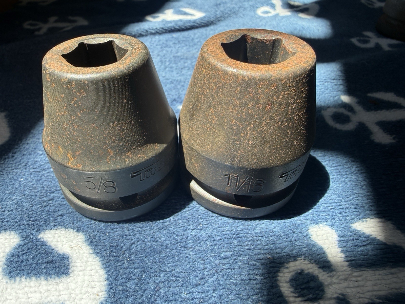 Vintage 3/4″ Drive TrueCraft 63620/63622 6 PT Impact Socket 5/8 & 11/16