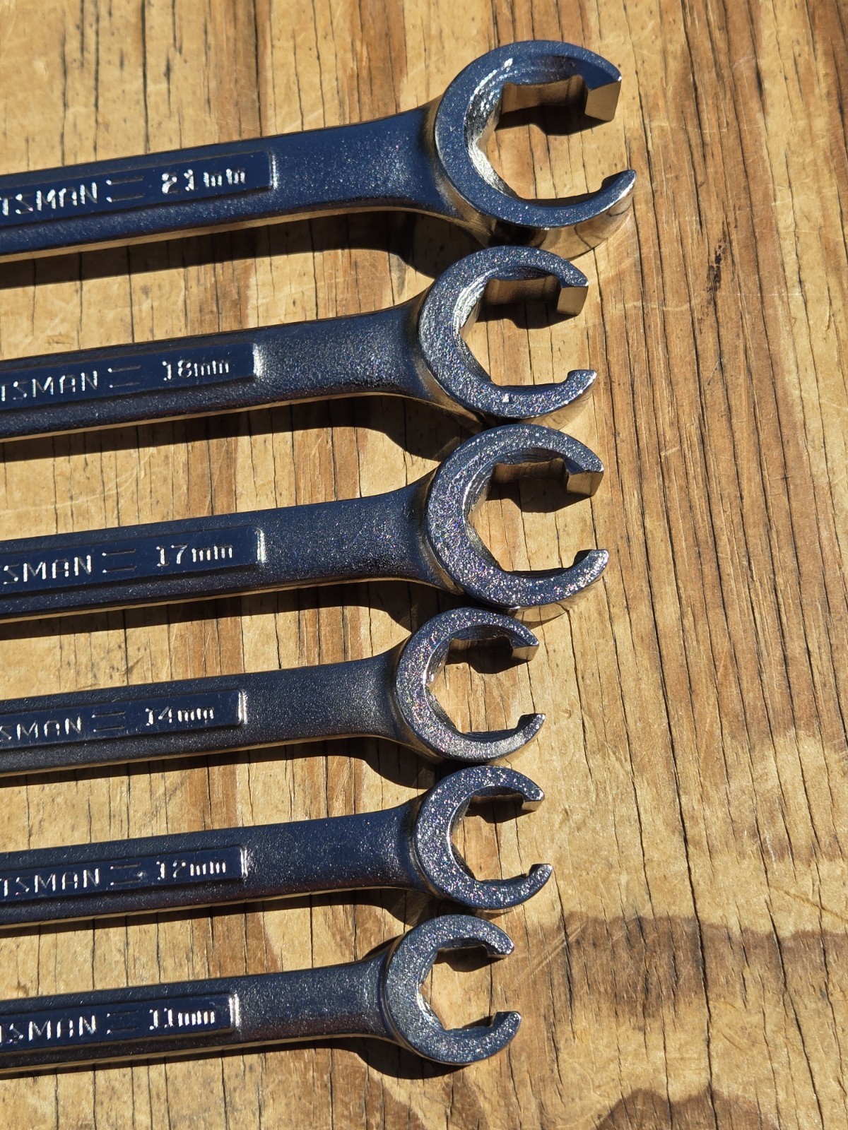 Vintage Craftsman 6pc METRIC Flare Nut Line Wrench Set VA 9mm-21mm USA EUC