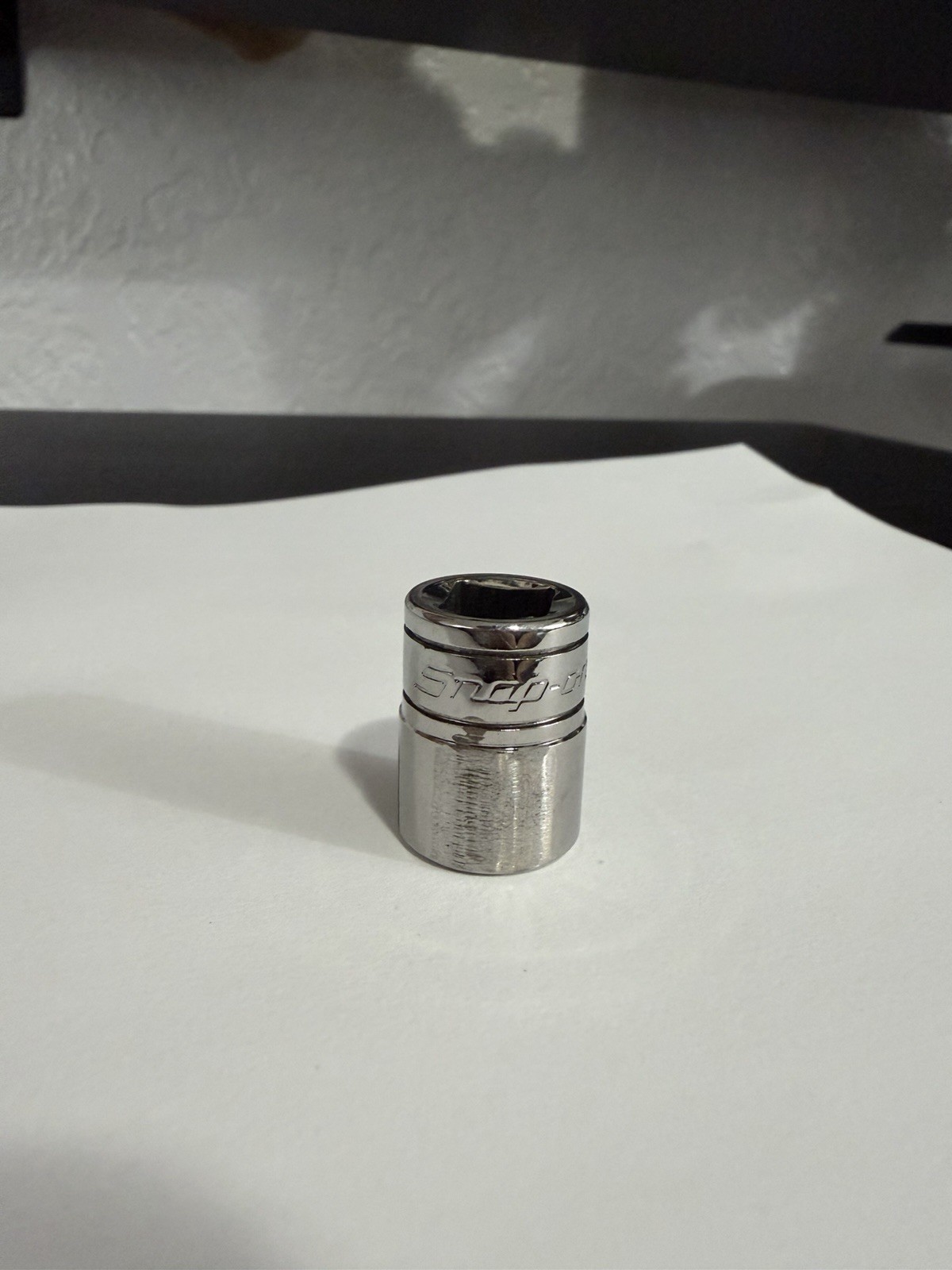 Snap-On Chrome Socket F161 1/2″ SAE 12pt 3/8″ Drive Shallow Mechanic Tool