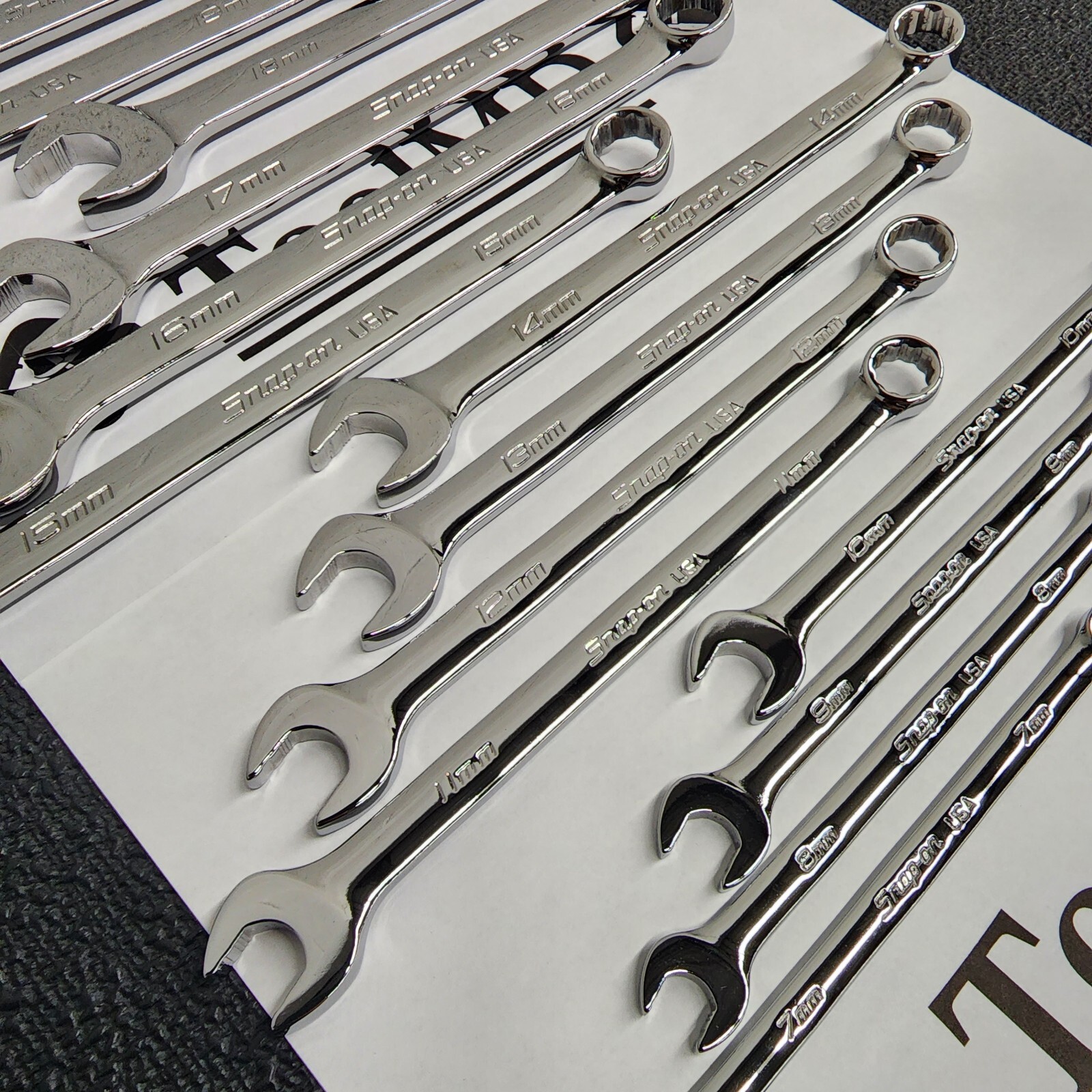Snap-on Tools USA NEW 19pc MASTER METRIC Flank Drive Plus Combo Wrench Set