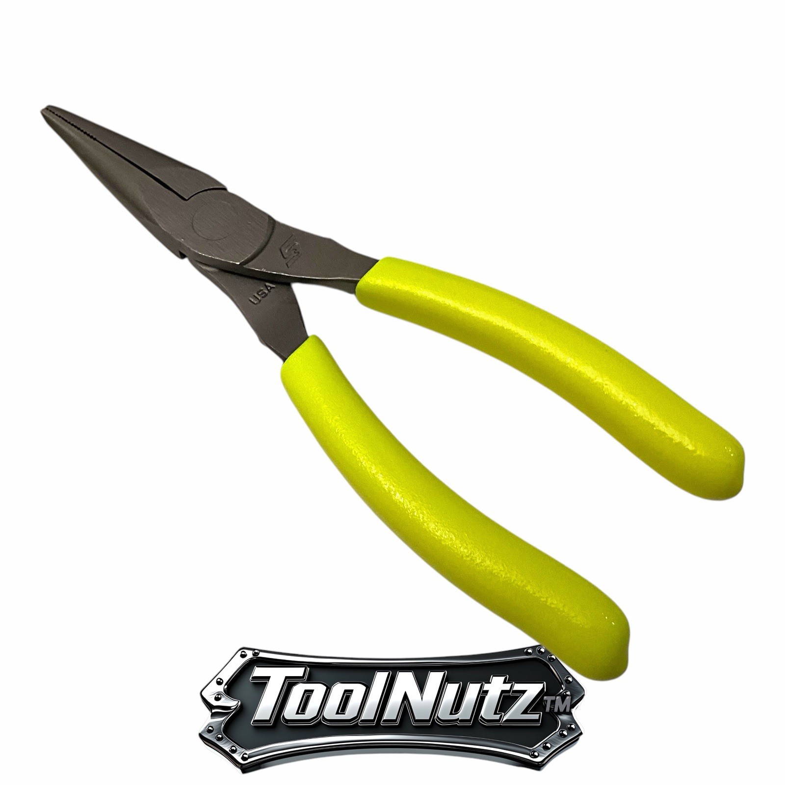 Snap-on Tools NEW 95ACFHV 6″in. YELLOW Soft Grip Rounded Jaw Needle Nose Pliers