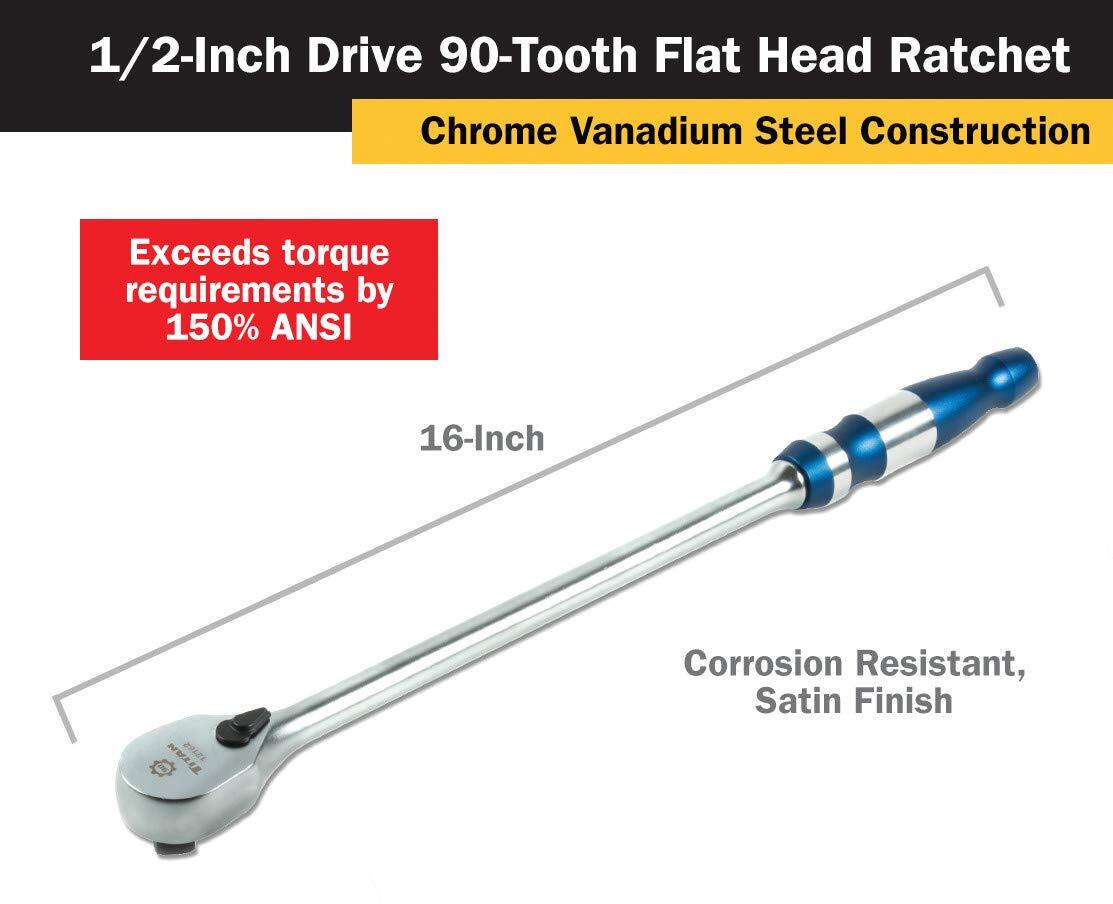 Titan Tools 1/2 in. Drive 16 in. 90 Tooth Ratchet (12162)