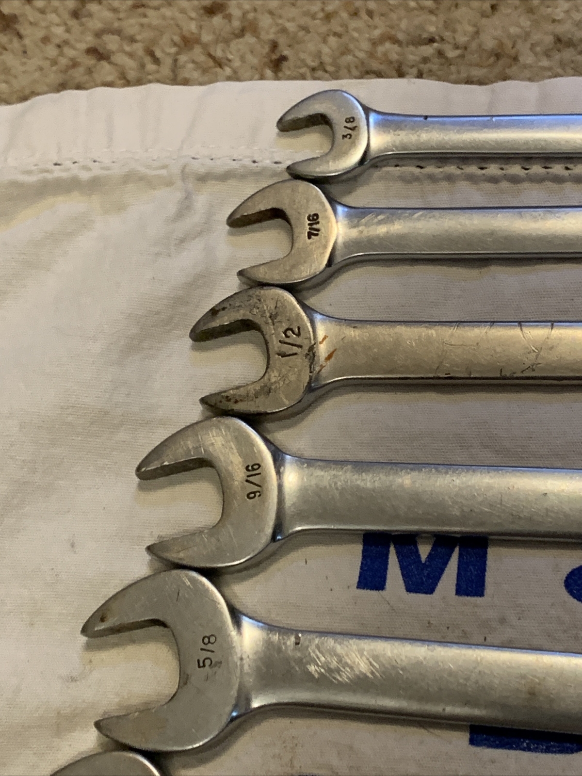 Snap-on Tools 13pc SAE 12pt Combination Wrench Set 3/8″ to 1-1/8″ OEX714KB