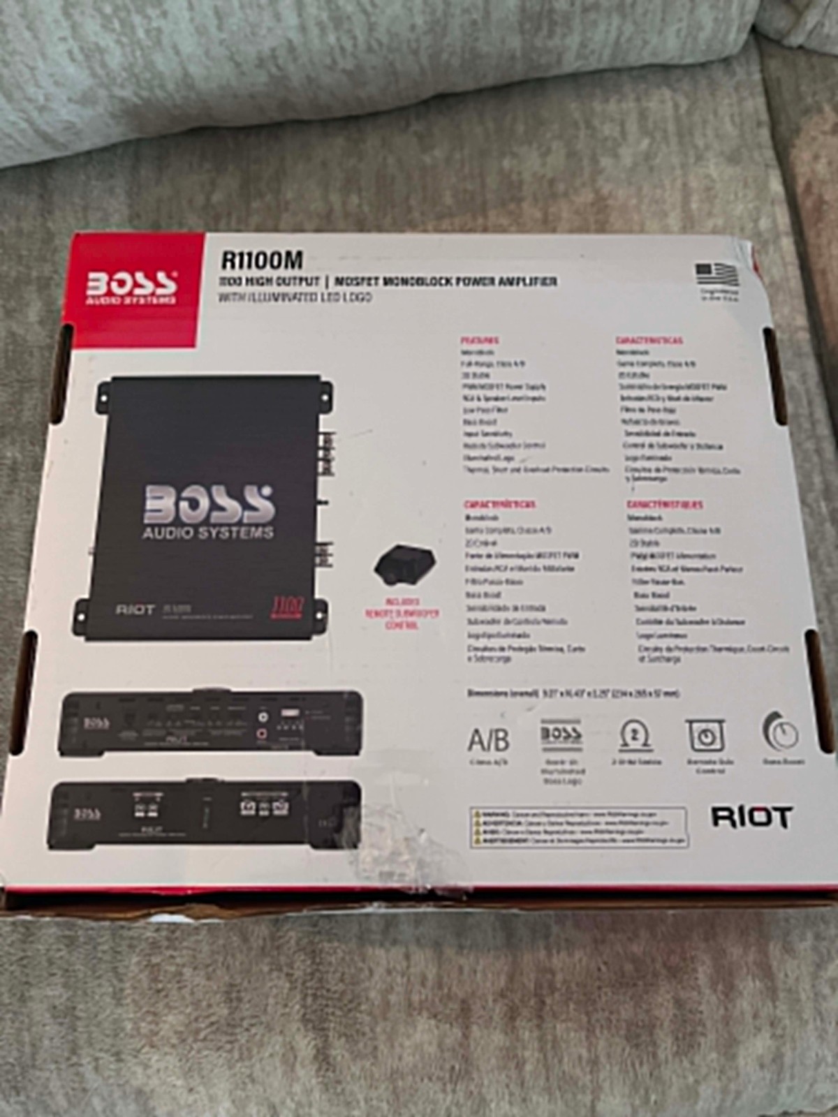 Boss R1100M Riot 1100 Watt Monoblock Class A/B 2-4 Ohm built in crossover