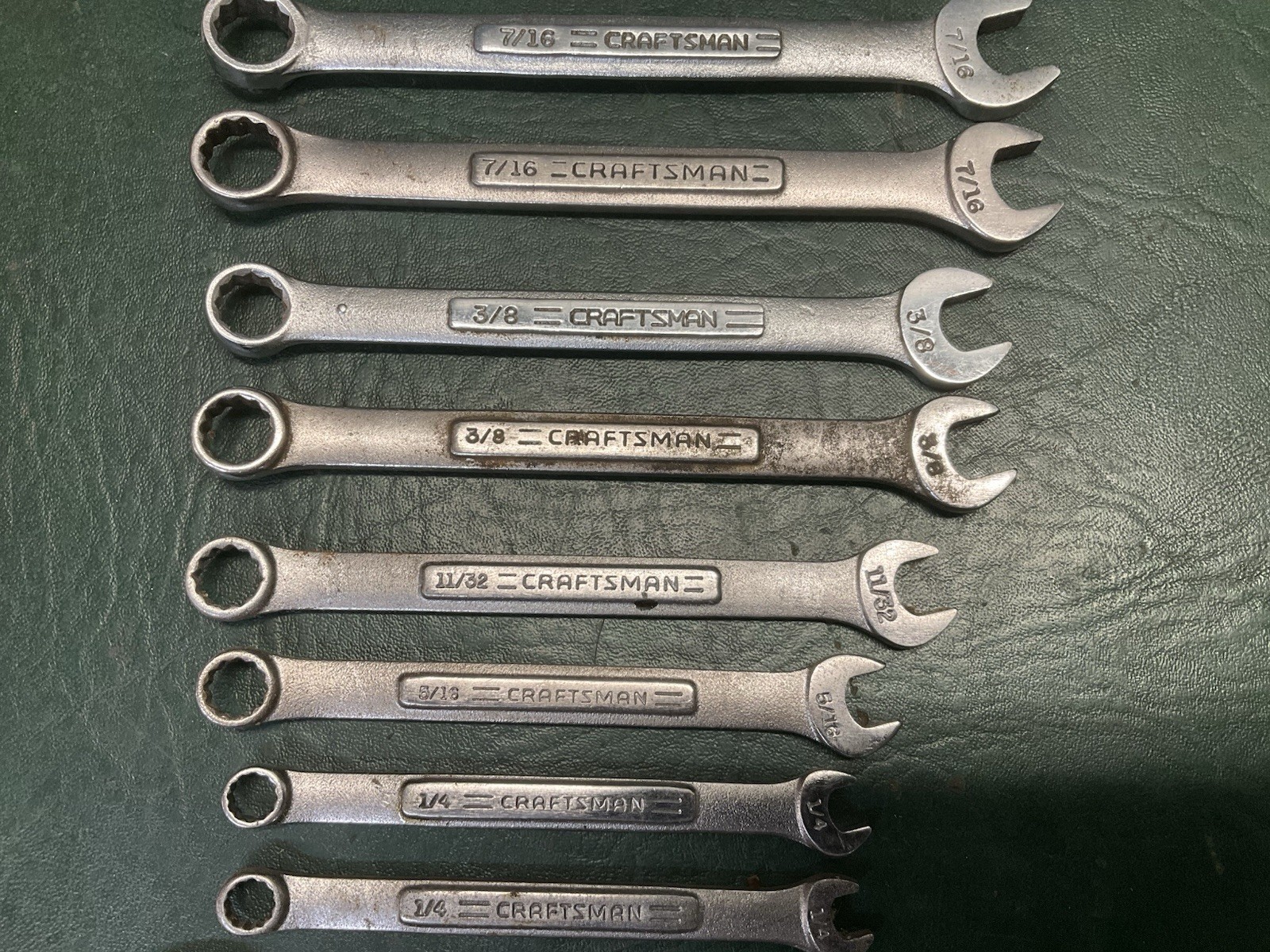 Vtg Craftsman SAE & Metric 12 Point Wrench lot -V- USA 15/16″ – 1/4″ & 18mm-7mm