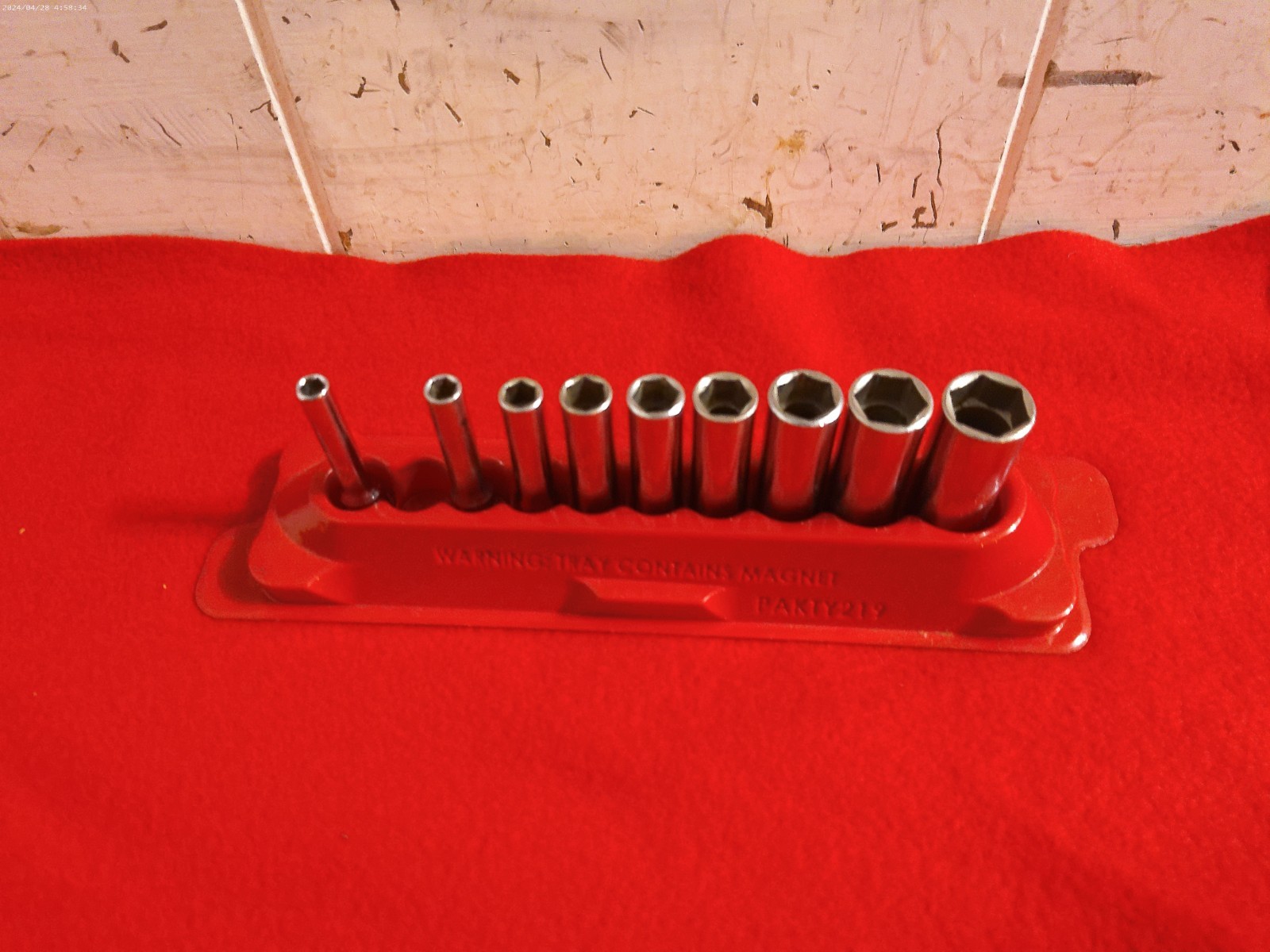 9 Pcs. SNAP ON Sockets 1/4” Drive 1/8”-9/16” Deep 110STMY FO