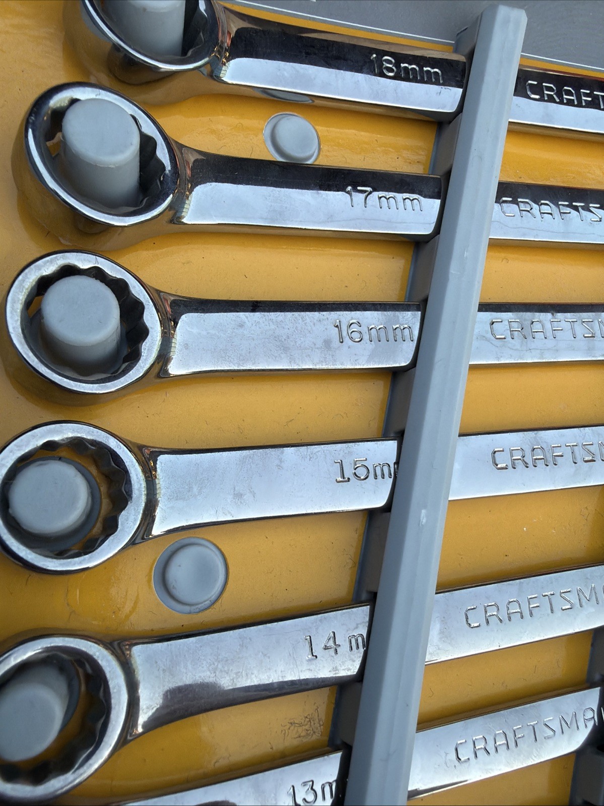 Sears Craftsman Professional Full Polish Metric Wrench Set 9pc 47239 Long Beam