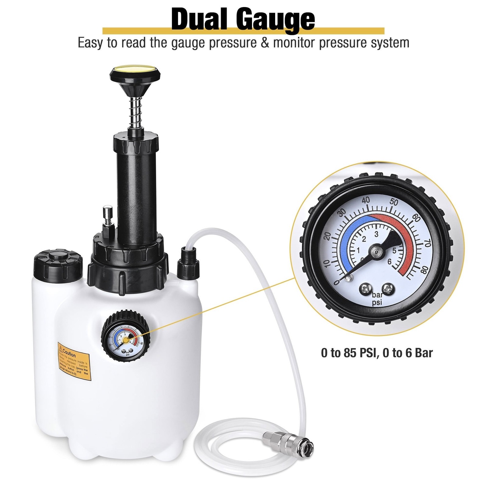 3L+1L Car Brake Bleeder Clutch Bleeding System Fluid Bleeder Tool Set Kit