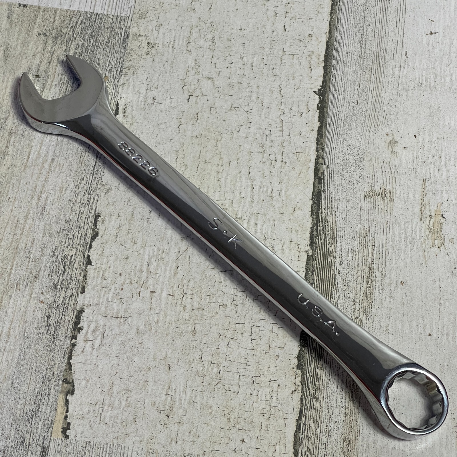 SK Hand Tools 88226 13/16” 12pt SuperKrome Combination Wrench USA 10″ Long NOS