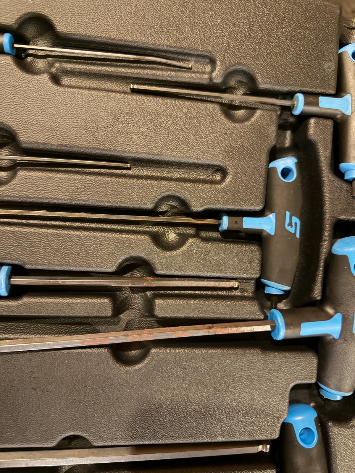 Snap On AWSGM800A Blue 8 piece Metric T / L Shaped Combination Hex Wrench Set