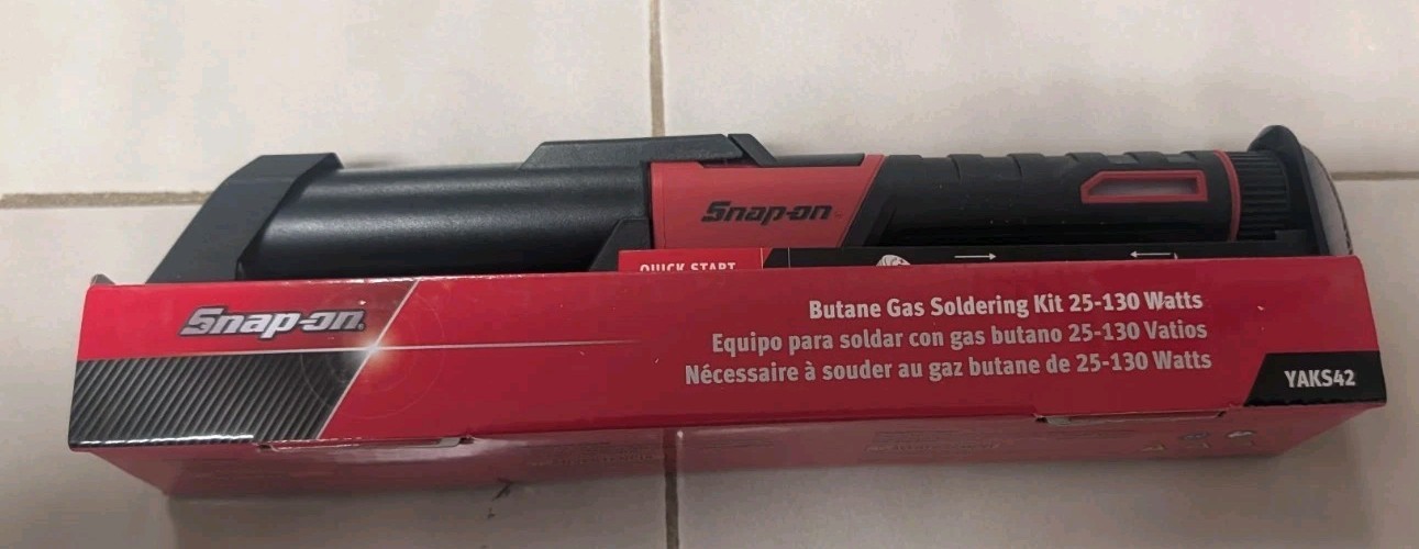 NEW Snapon YAKS42 RED Butane Gas Soldering Iron Kit 25 to 130 Watts