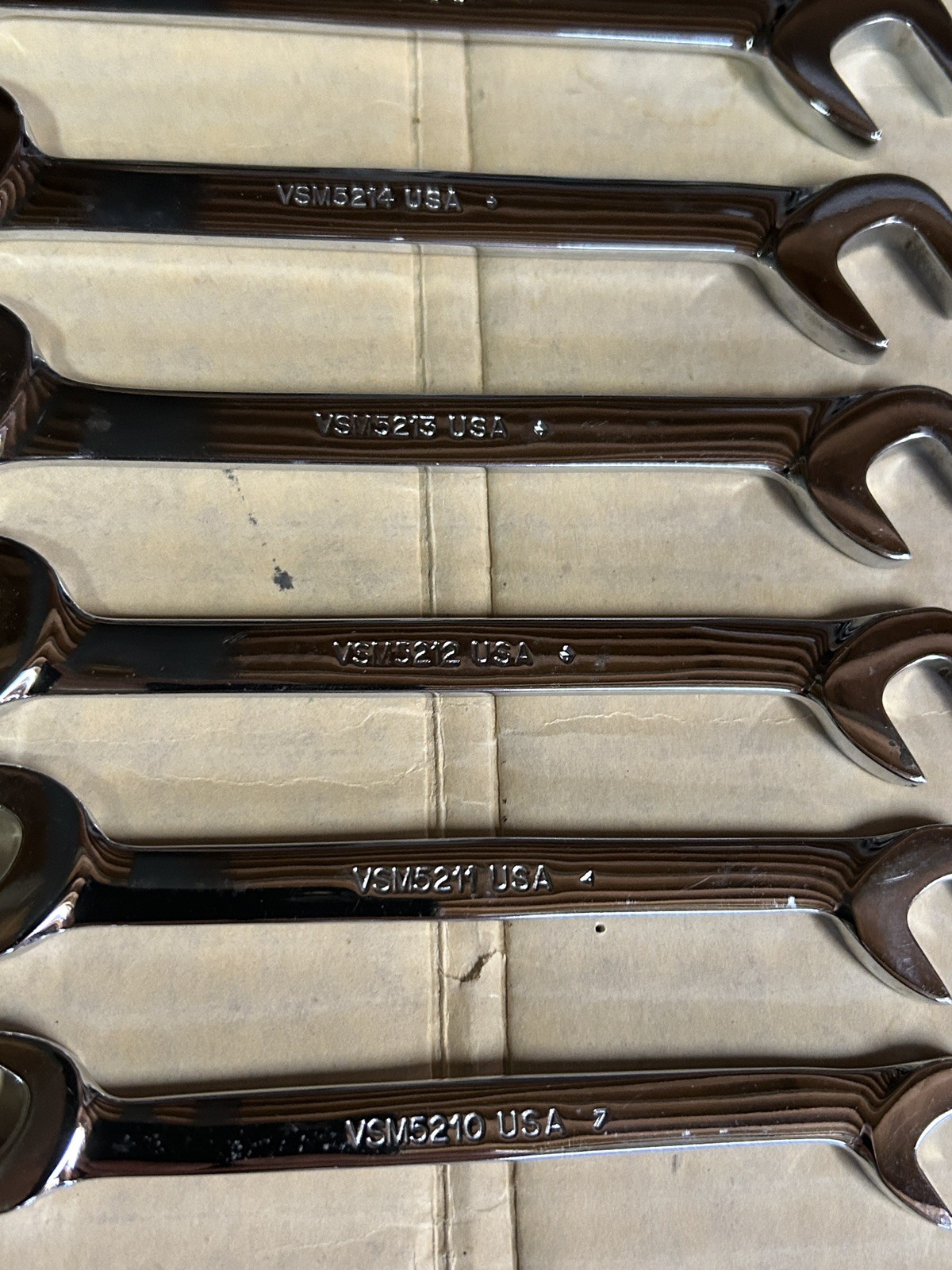 Snap-on Tools 7pc Metric 10mm-17mm 4-Way Angle Head Open End Wrench Set