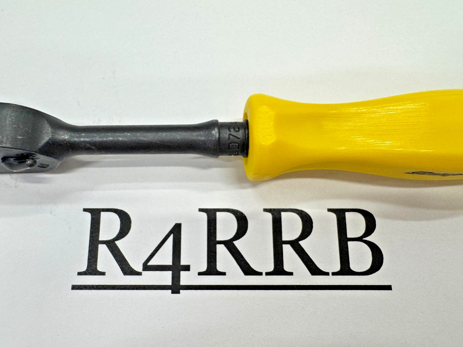 Snap-on Tools RARE CLASSIC YELLOW 1/4″ Drive Hard Grip Black Ratchet GTHLD72Y