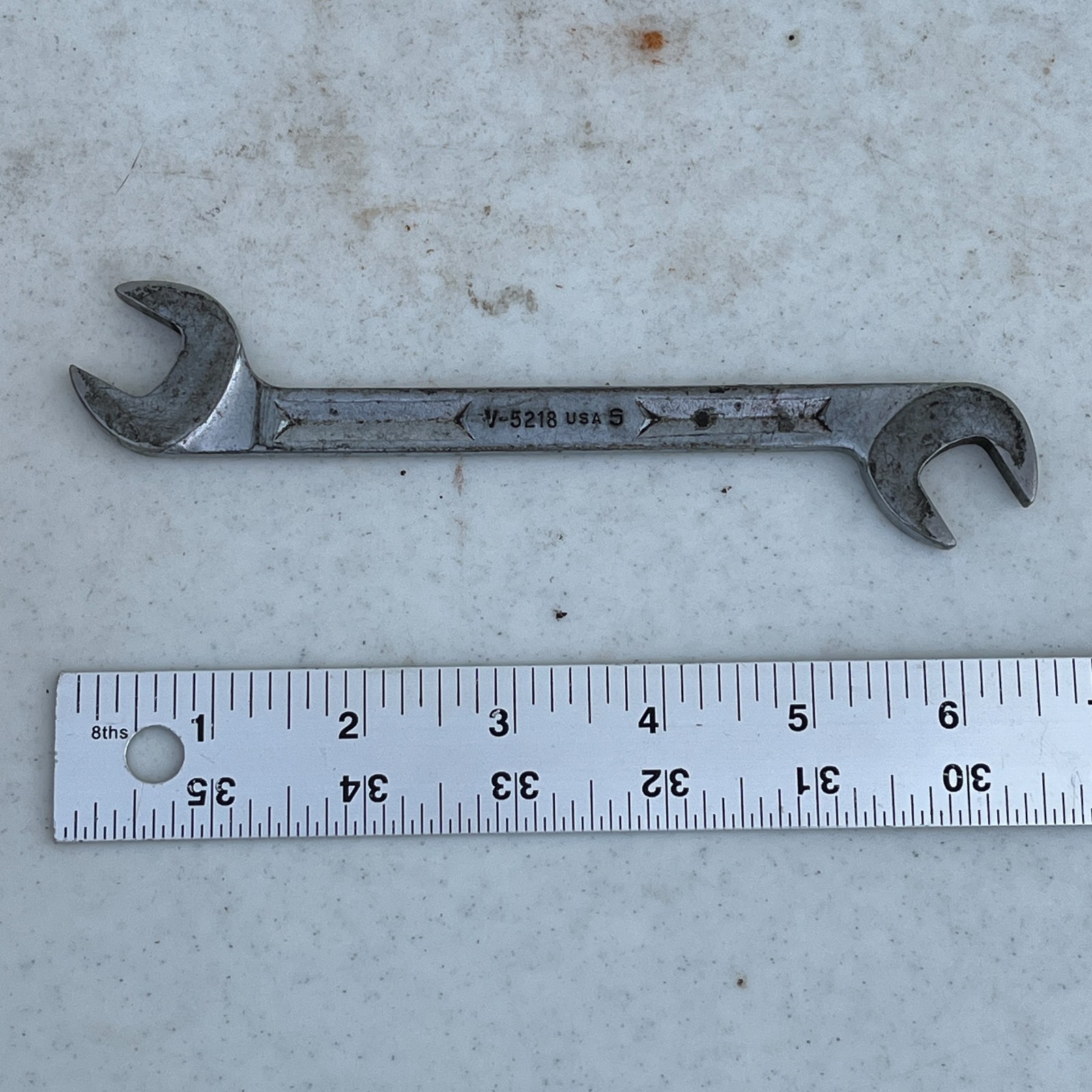 Snap-On Tools V-5218 9/16″ 4 Way Angle Head Open End Wrench Vintage 1954