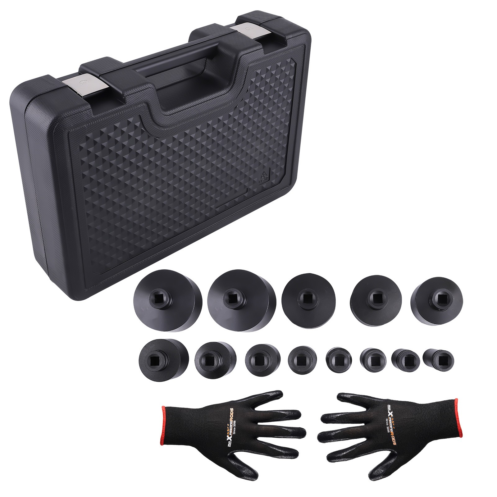 1/2″ Drive Grooved Lock Nuts Socket Set & Internal Teeth 18-80MM 13pieces