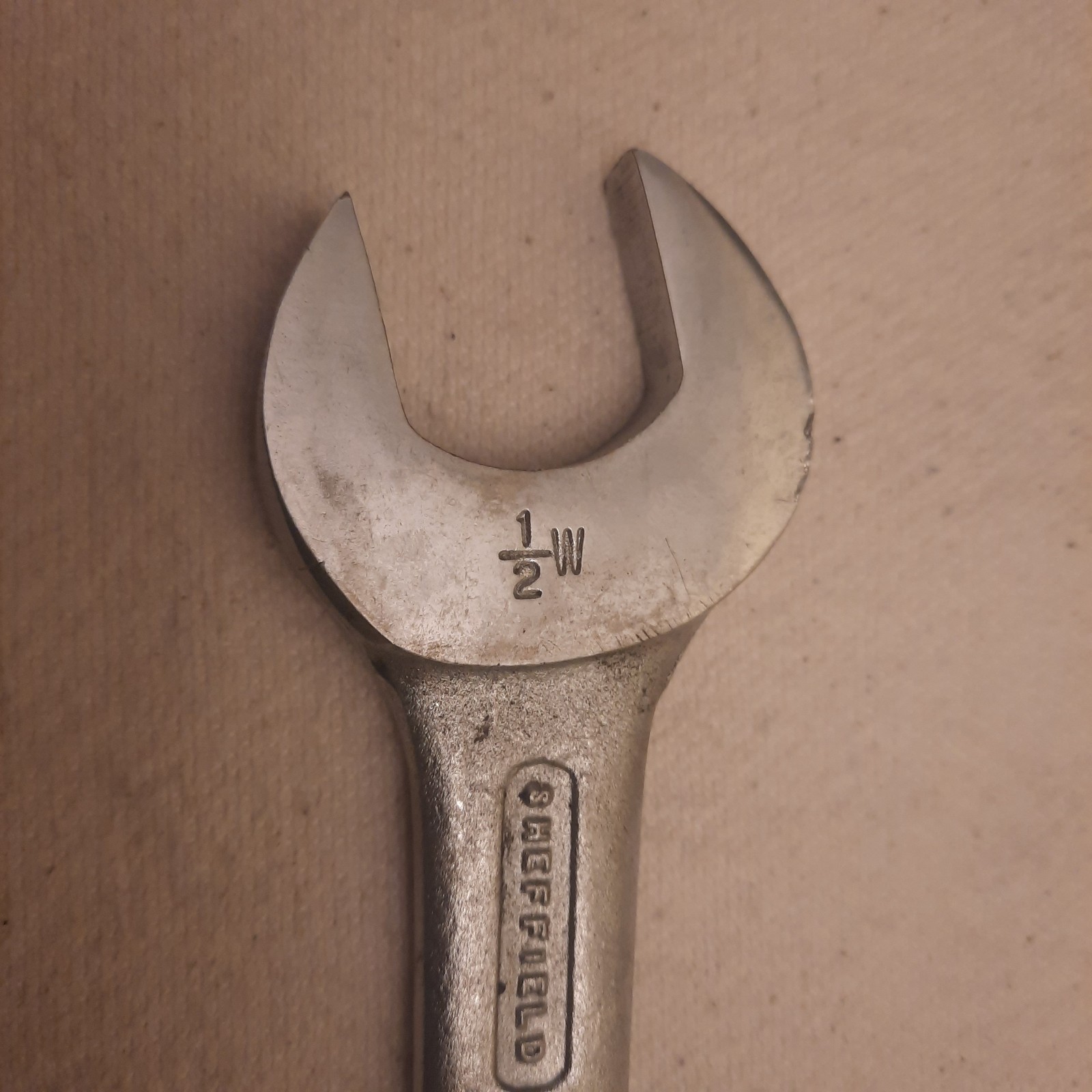 Vintage Gordon combination wrench/spanner 1/2W Sheffield England BSW. Great cond