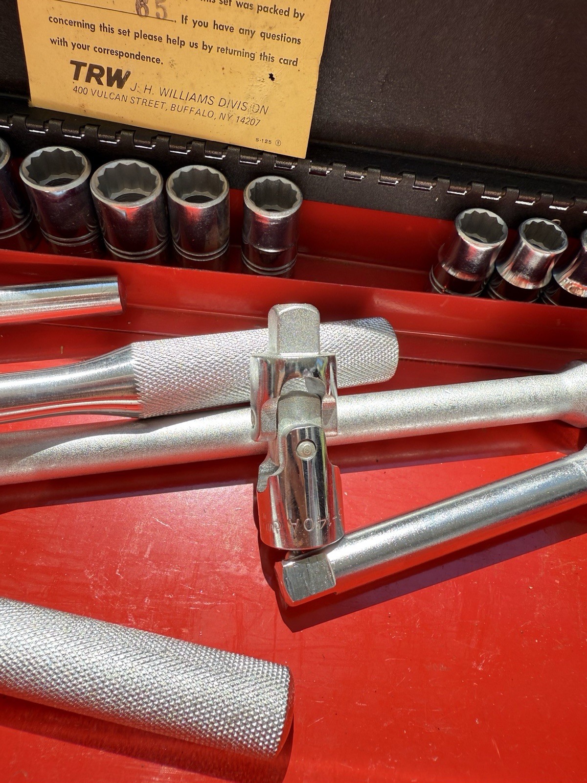 NOS JH Williams 1/2″ Drive Metric Sockets S-52 SUPERRATCHET 22 pcs Set Made USA!