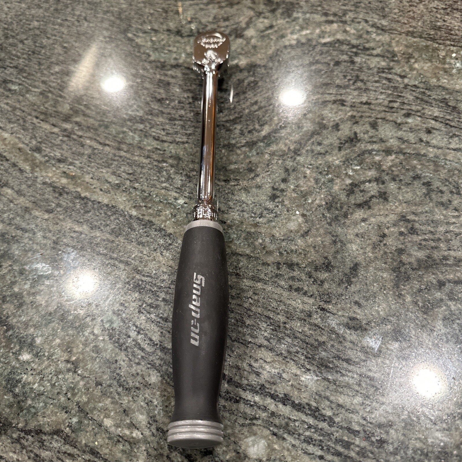 Snap-on fhl80 3/8″ drive dual 80 long soft grip ratchet dark titanium new