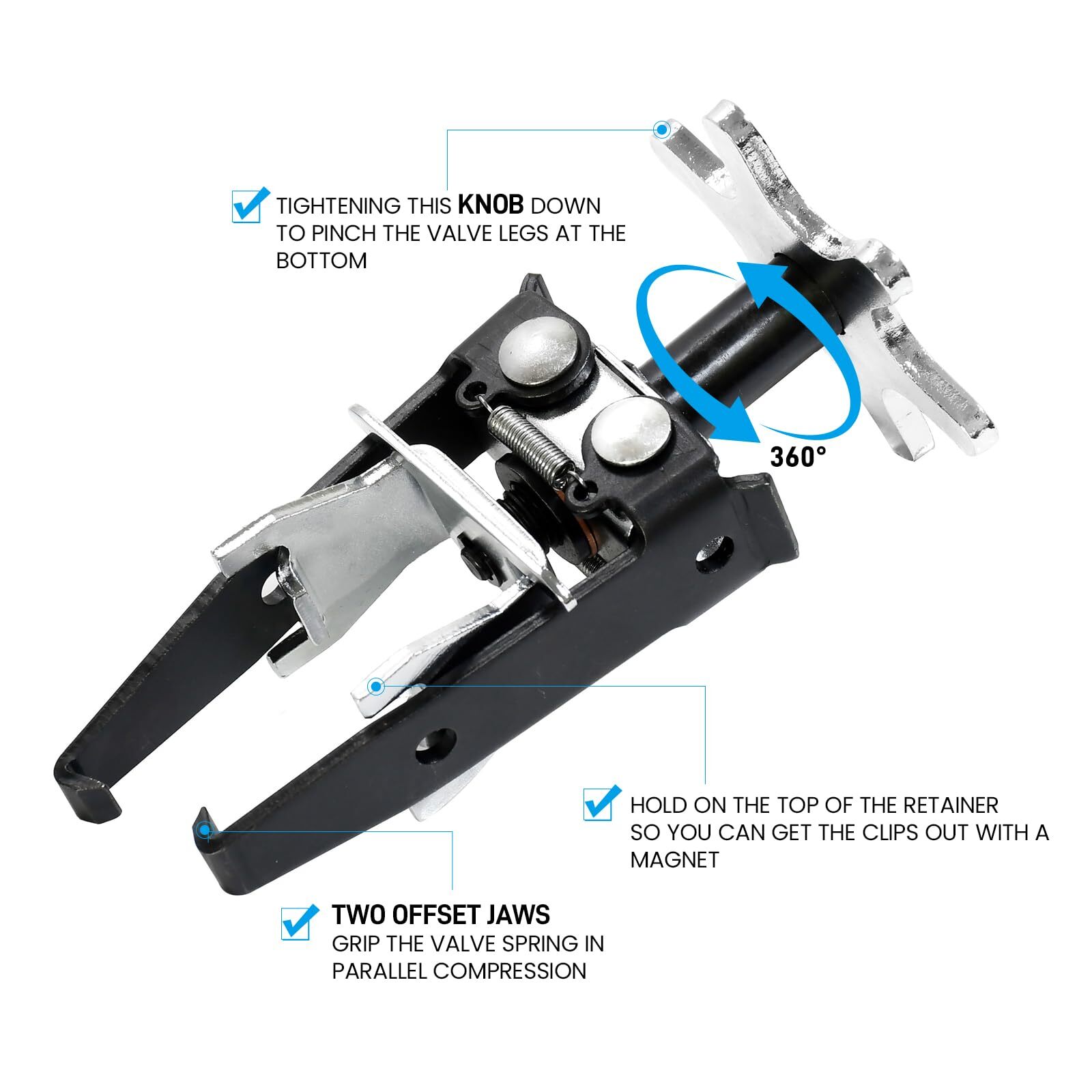 Overhead Valve Spring Compressor Tool Universal Automotive Engine Valve Sprin…