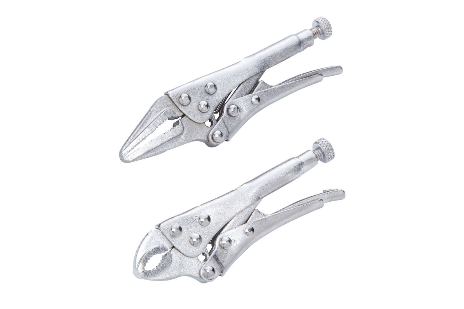 Blue Spot Tools 2 Piece Mini Locking Pliers 100mm & 125mm Curved & Long Grip