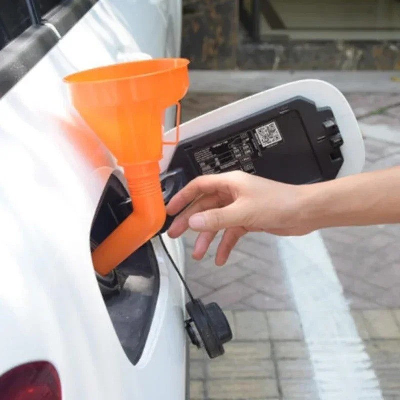 Long Neck Fuel Funnel with Filter for Car Motorcycle Oil Gas Filling Tool