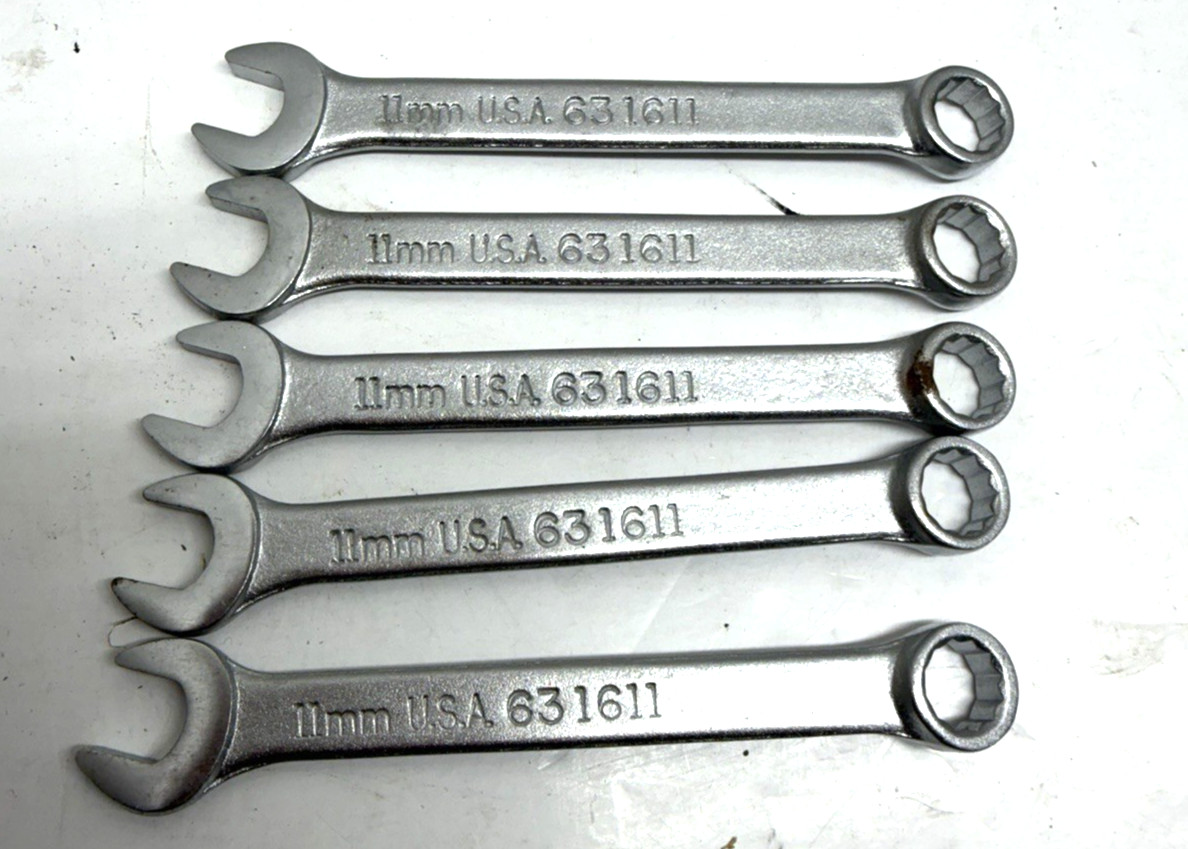 LOT 5 EASCO TOOLS 11MM WRENCHES 631611 SATIN FINISH