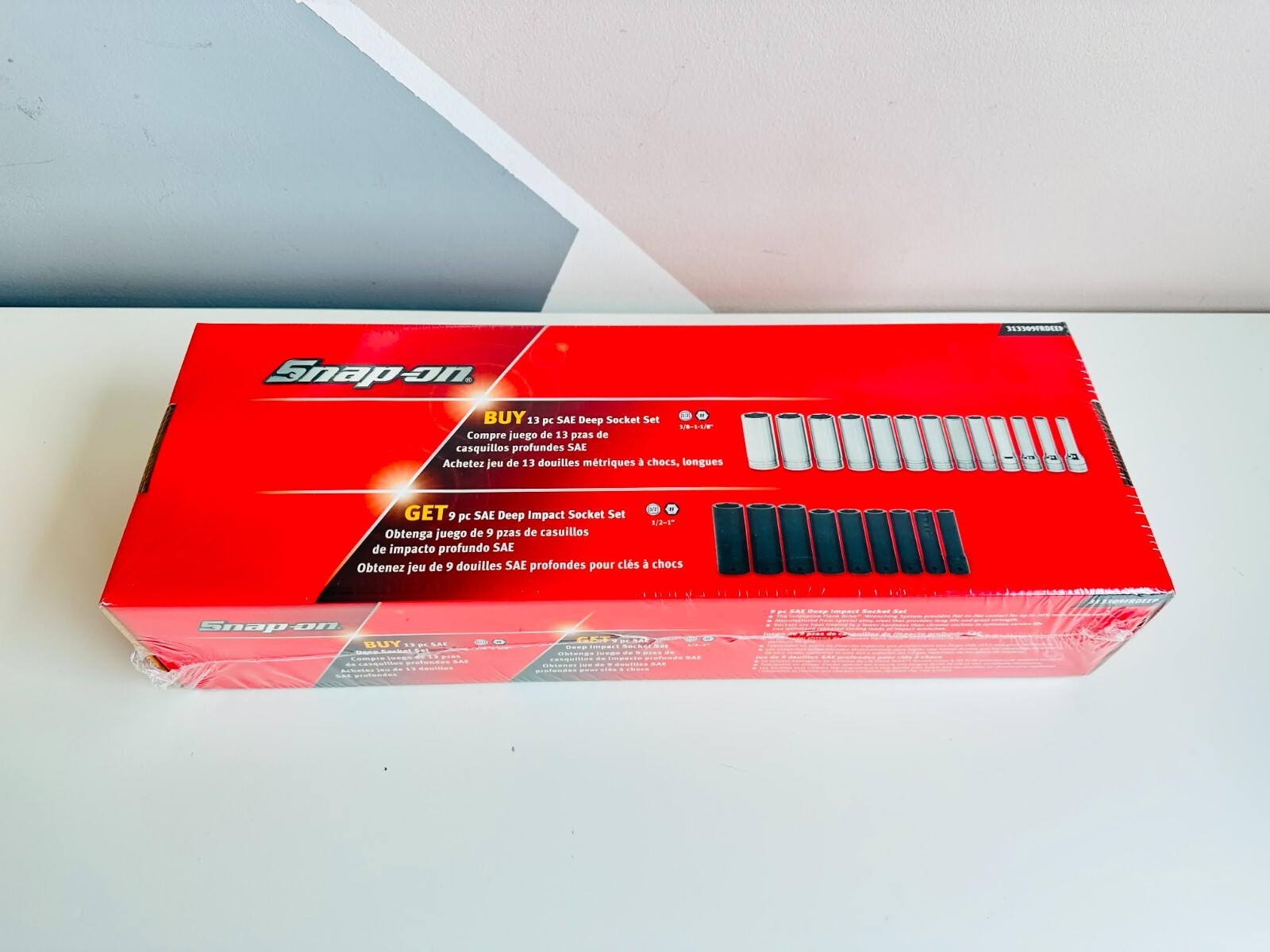 *NEW* Snap On 22-pc 1/2″ Drive Deep Socket Set (313TSYA + 309SIMYA) 313309FRDEEP